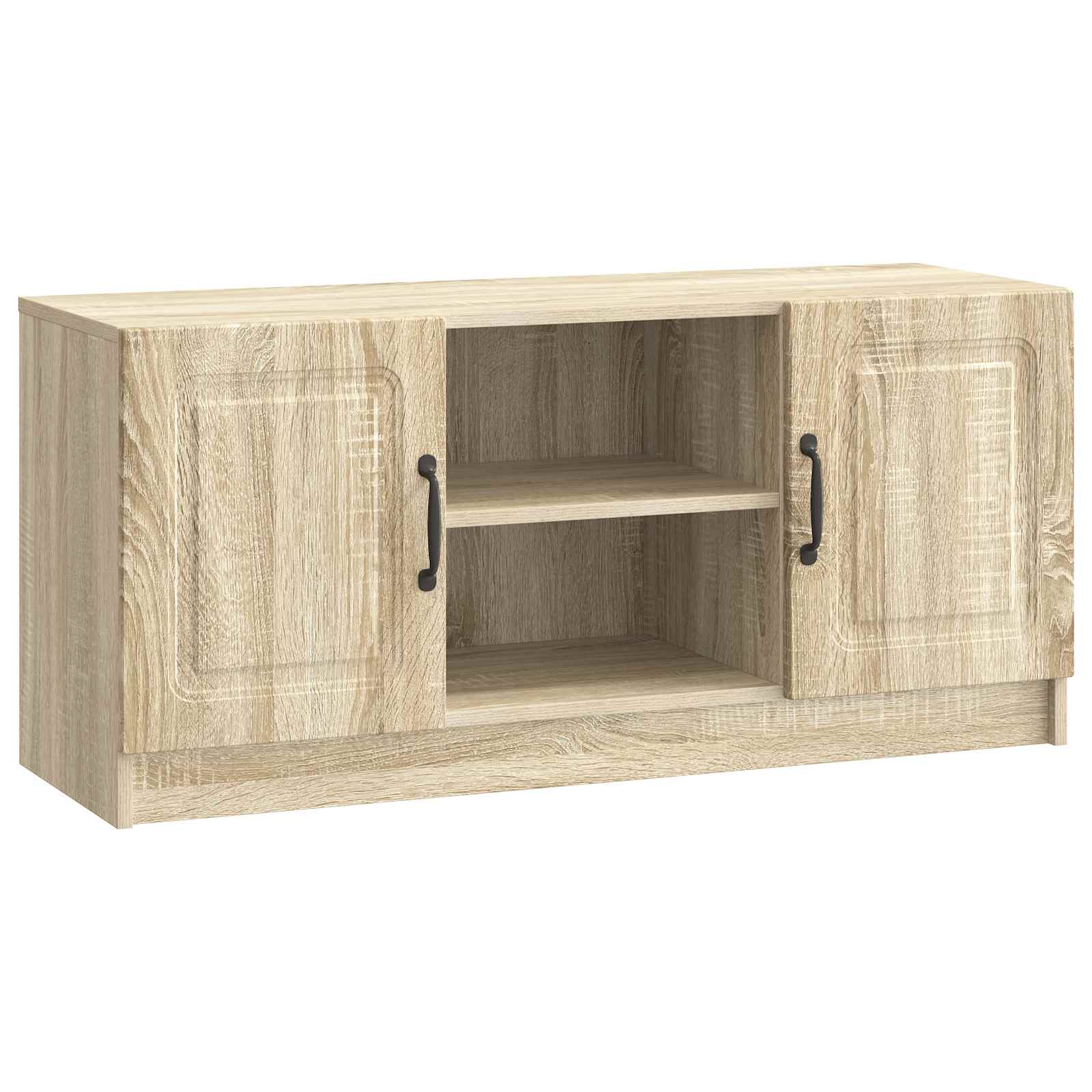 vidaXL TV-kast Zwart 102 x 34,5 x 47 cm Bewerkt hout
