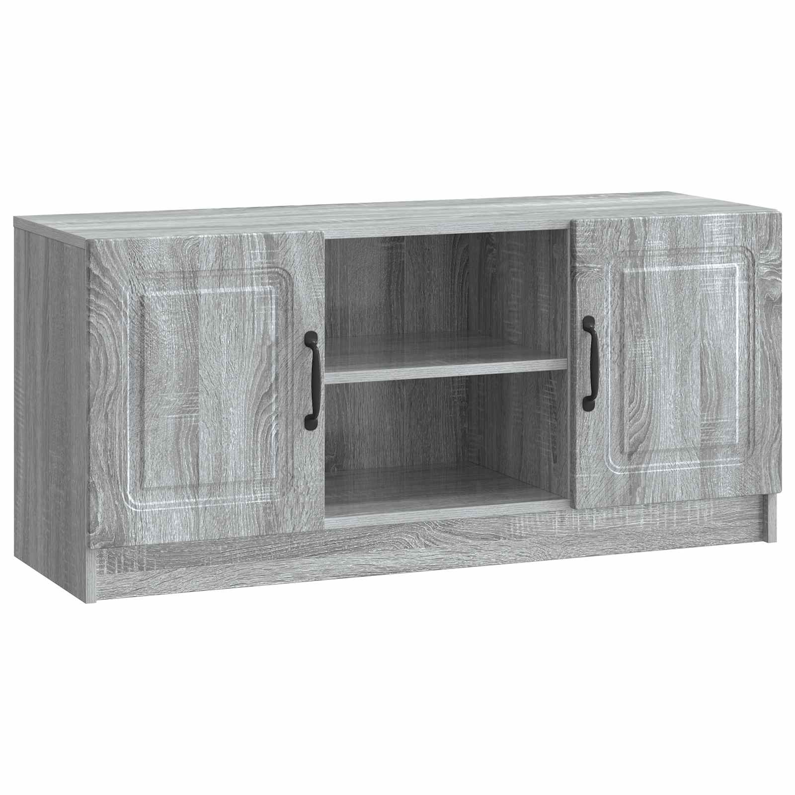 vidaXL TV-kast Zwart 102 x 34,5 x 47 cm Bewerkt hout