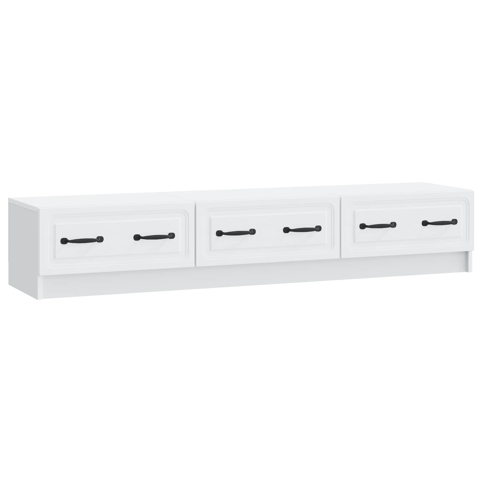 vidaXL TV-kast met lade Zwart 147 x 34,5 x 27 cm Bewerkt hout