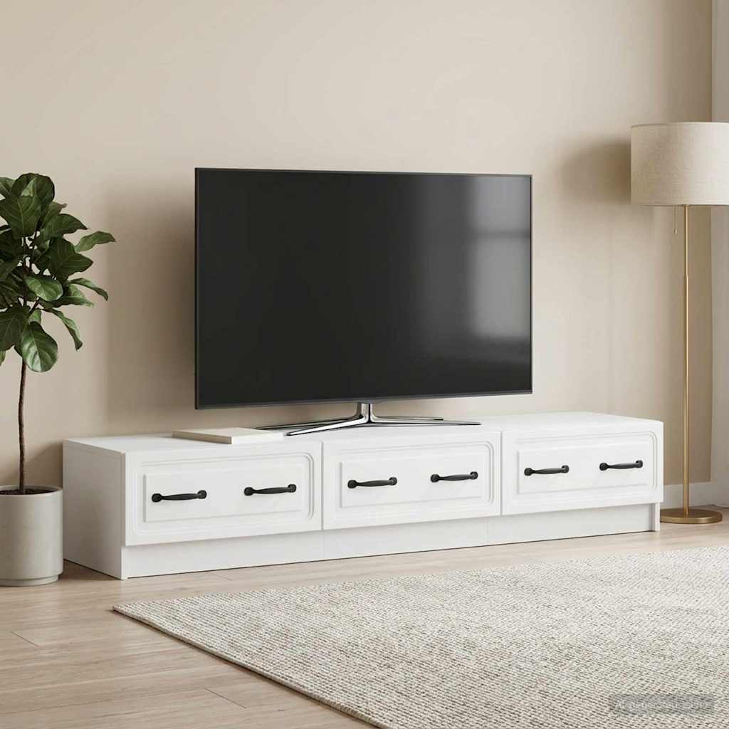 vidaXL TV-kast met lade Zwart 147 x 34,5 x 27 cm Bewerkt hout