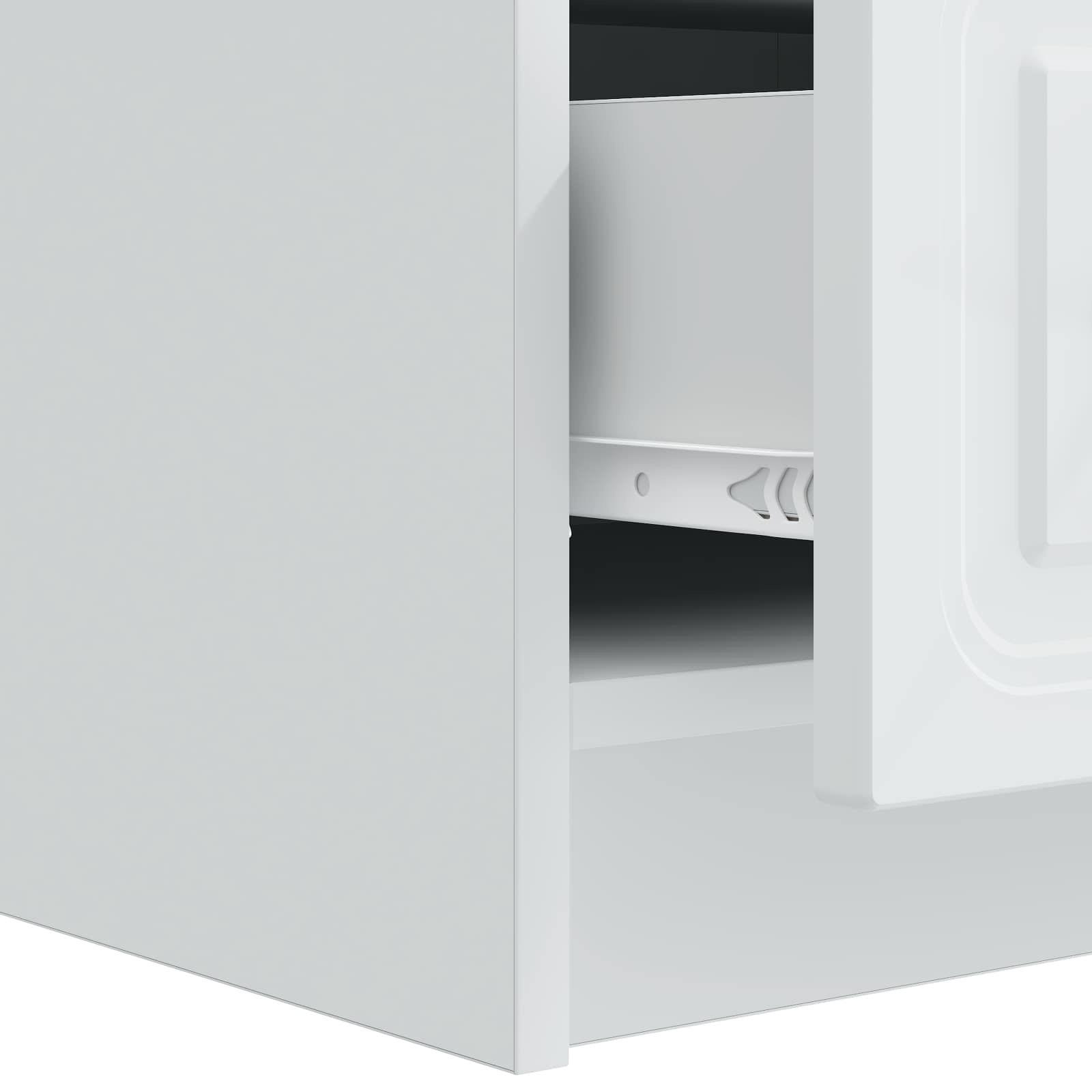vidaXL TV-kast met lade Zwart 147 x 34,5 x 27 cm Bewerkt hout