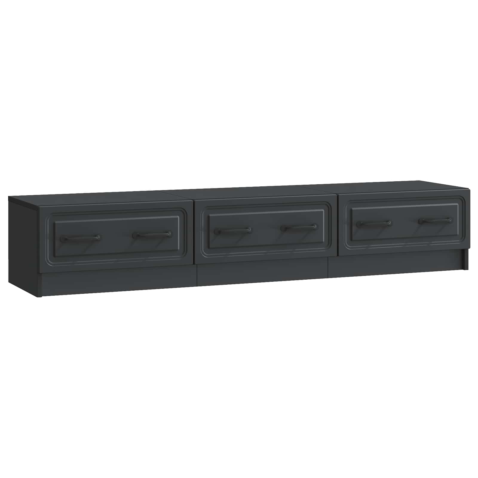 vidaXL TV-kast met lade Zwart 147 x 34,5 x 27 cm Bewerkt hout