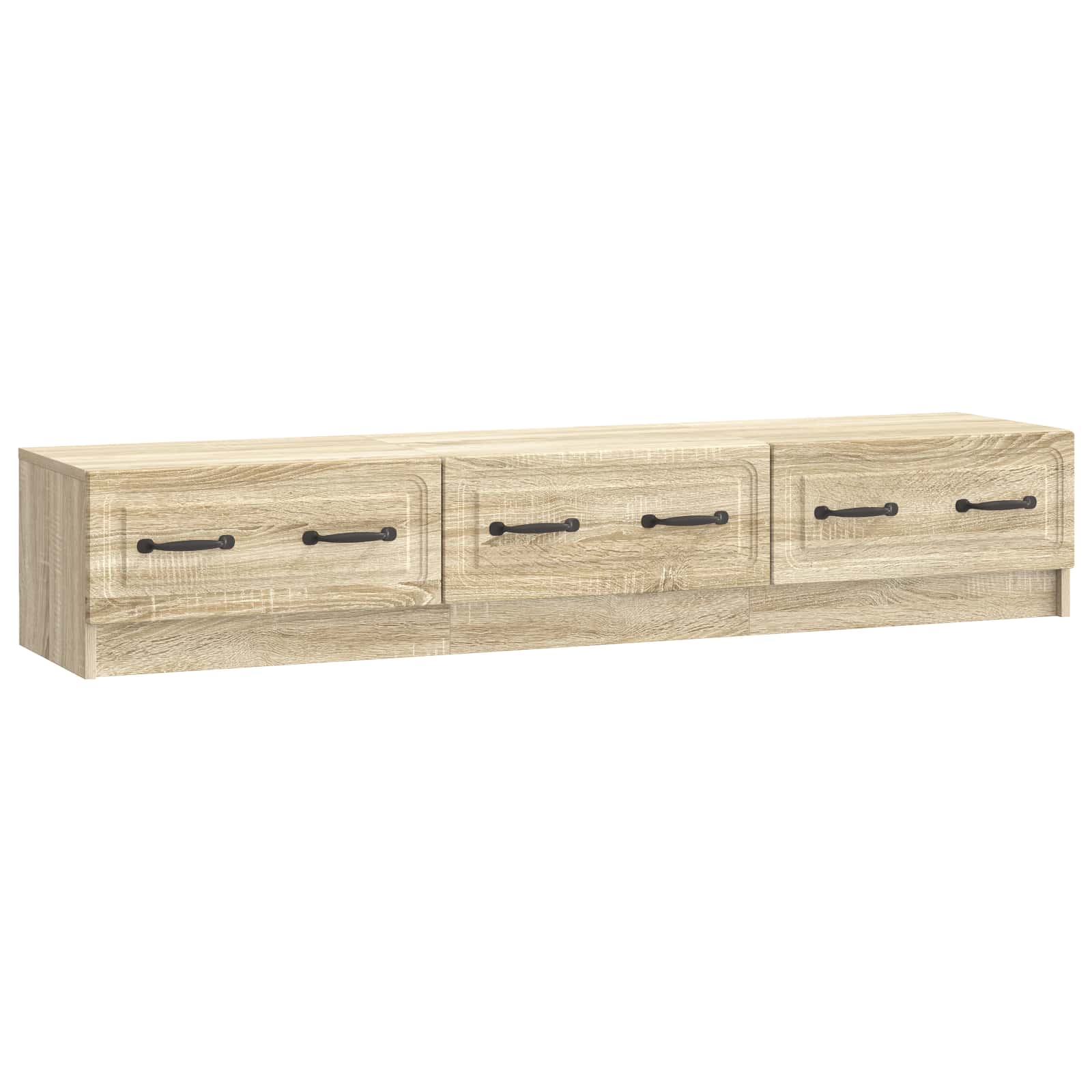vidaXL TV-kast met lade Zwart 147 x 34,5 x 27 cm Bewerkt hout