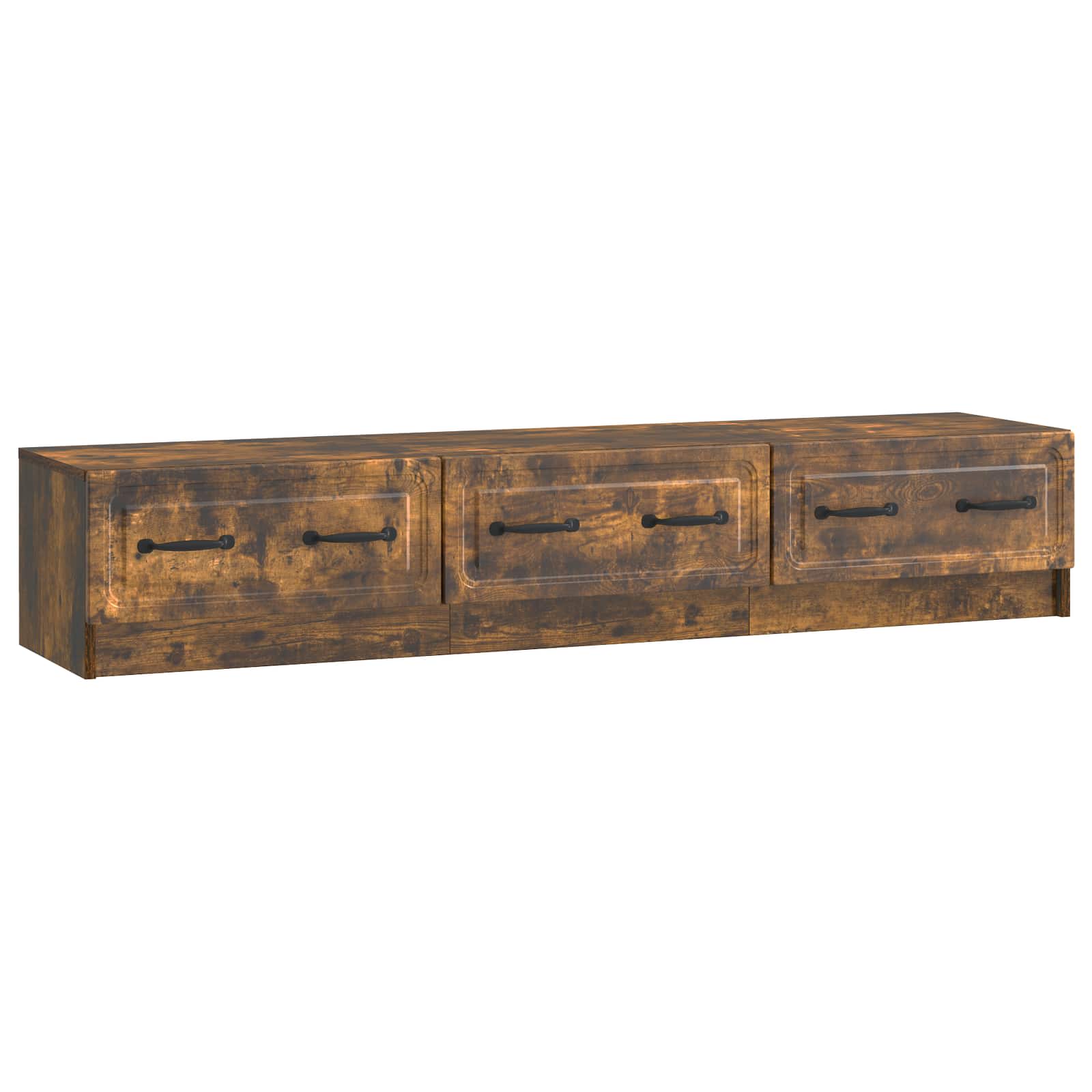 vidaXL TV-kast met lade Zwart 147 x 34,5 x 27 cm Bewerkt hout