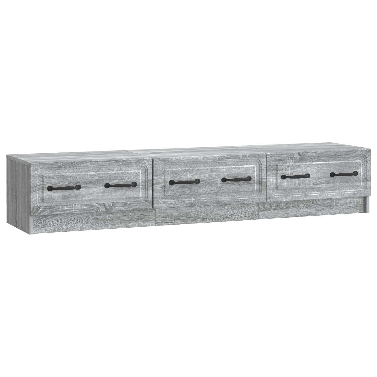 vidaXL TV-kast met lade Zwart 147 x 34,5 x 27 cm Bewerkt hout