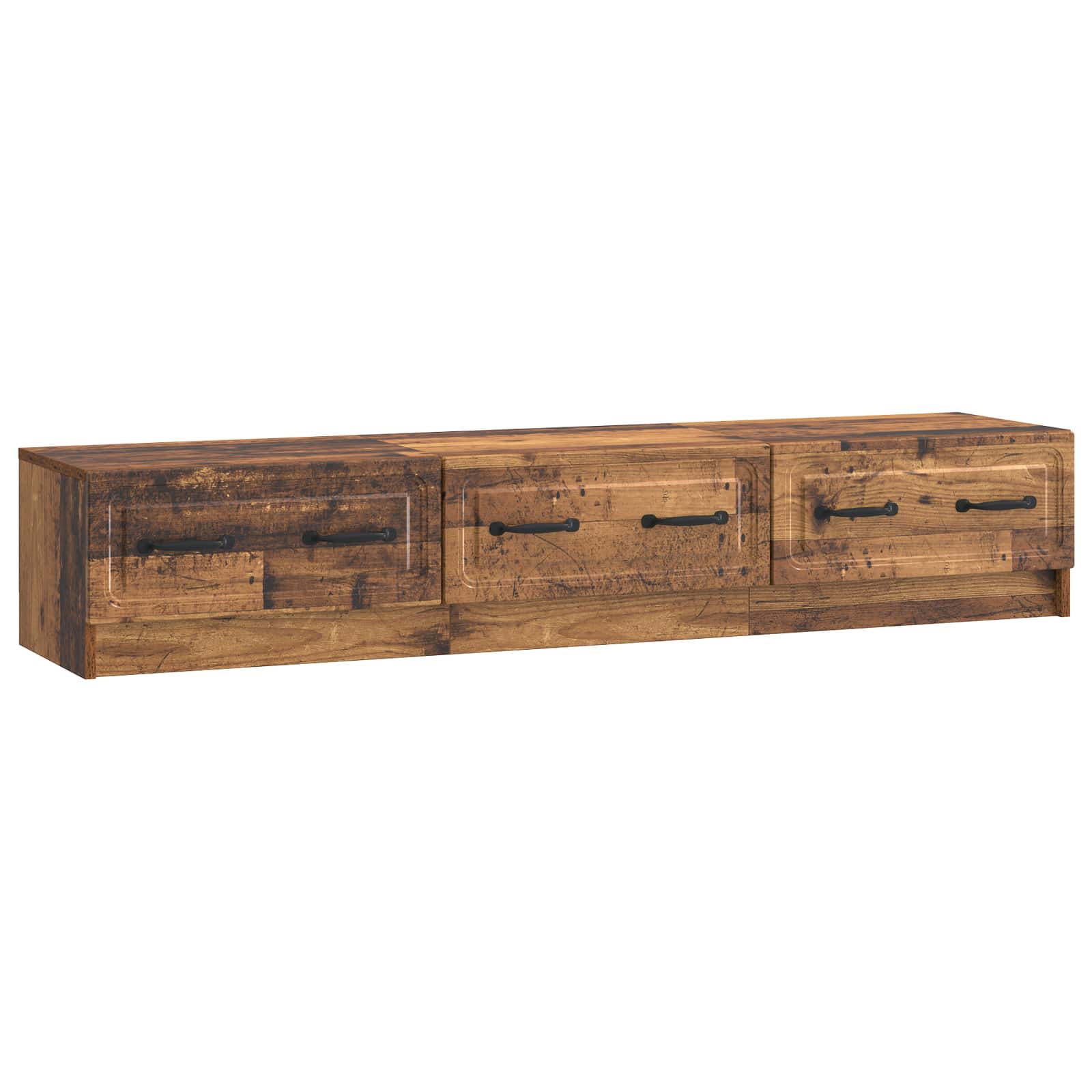 vidaXL TV-kast met lade Zwart 147 x 34,5 x 27 cm Bewerkt hout