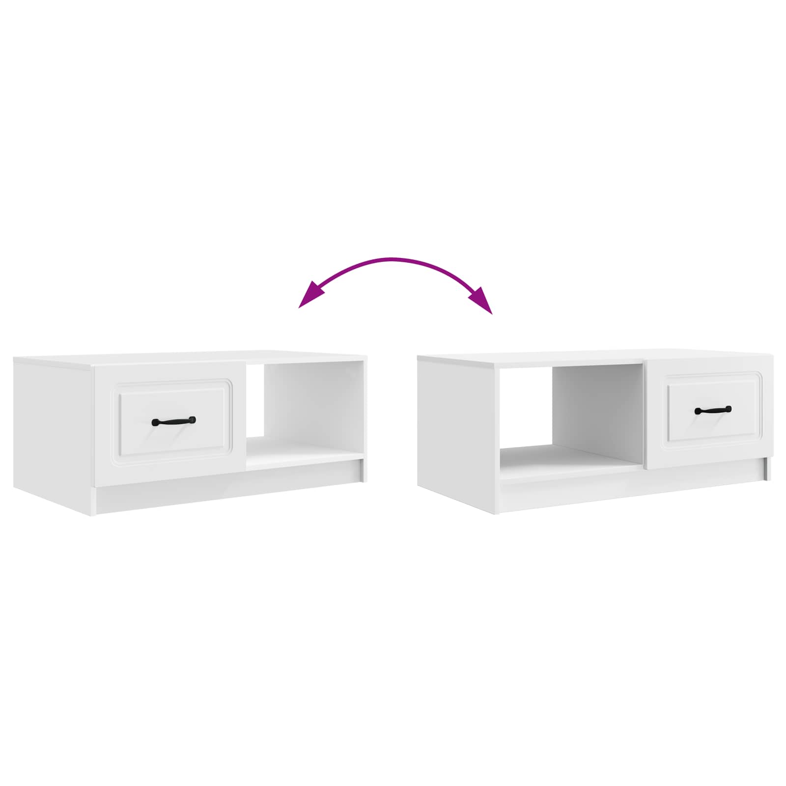 vidaXL Salontafel Zwart 90 x 50 x 37 cm Bewerkt hout