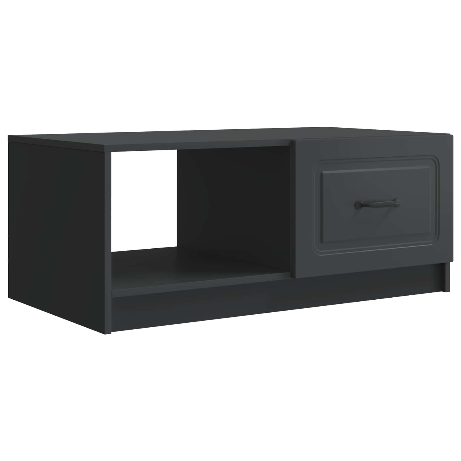 vidaXL Salontafel Zwart 90 x 50 x 37 cm Bewerkt hout
