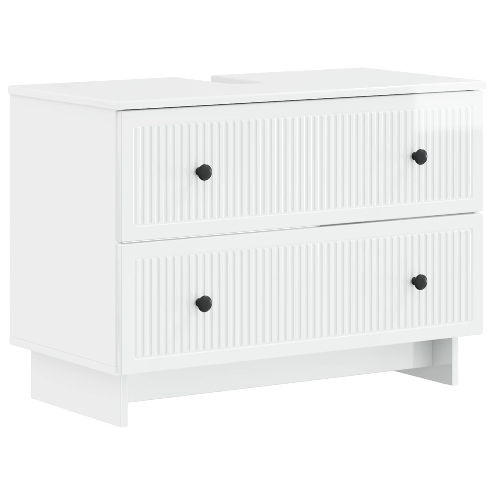 vidaXL Badkamer wastafelkast EDE Wit 82 x 41 x 59 cm Bewerkt hout