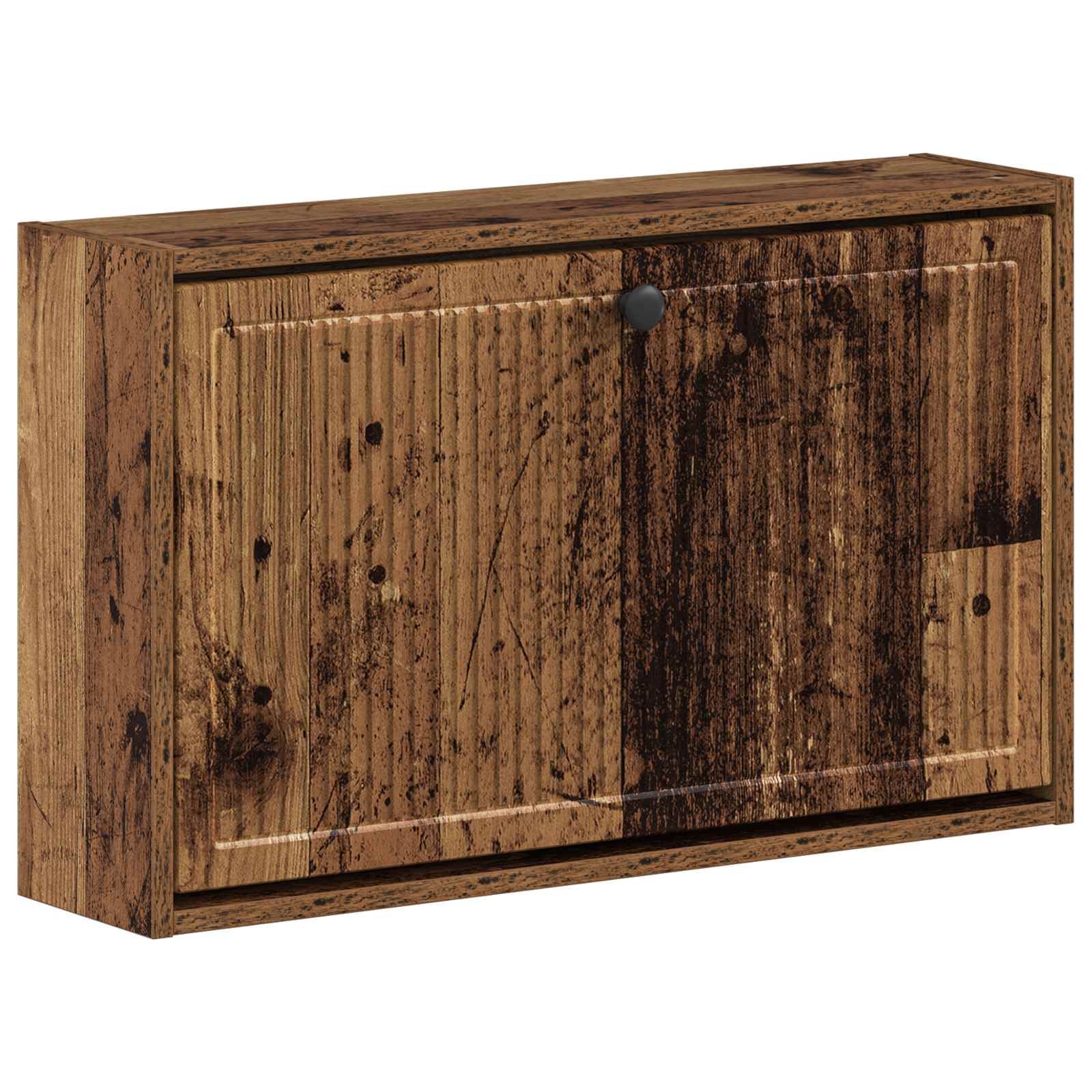 vidaXL Wandgemonteerde Schoenkast EDE 71 x 17 x 43 cm Bewerkt hout Wit