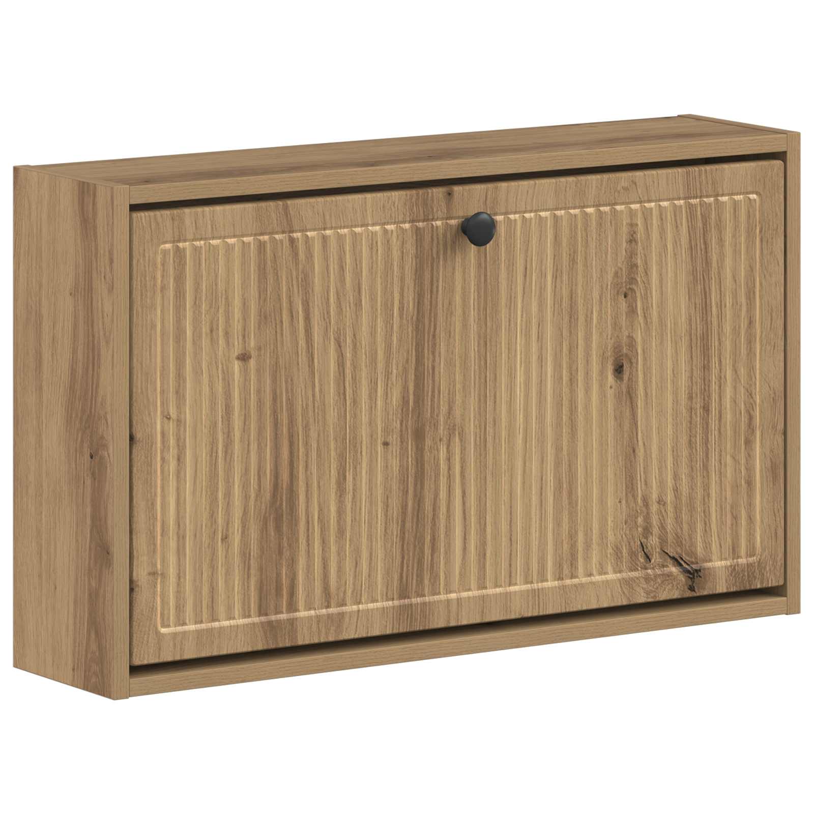 vidaXL Wandgemonteerde Schoenkast EDE 71 x 17 x 43 cm Bewerkt hout Wit