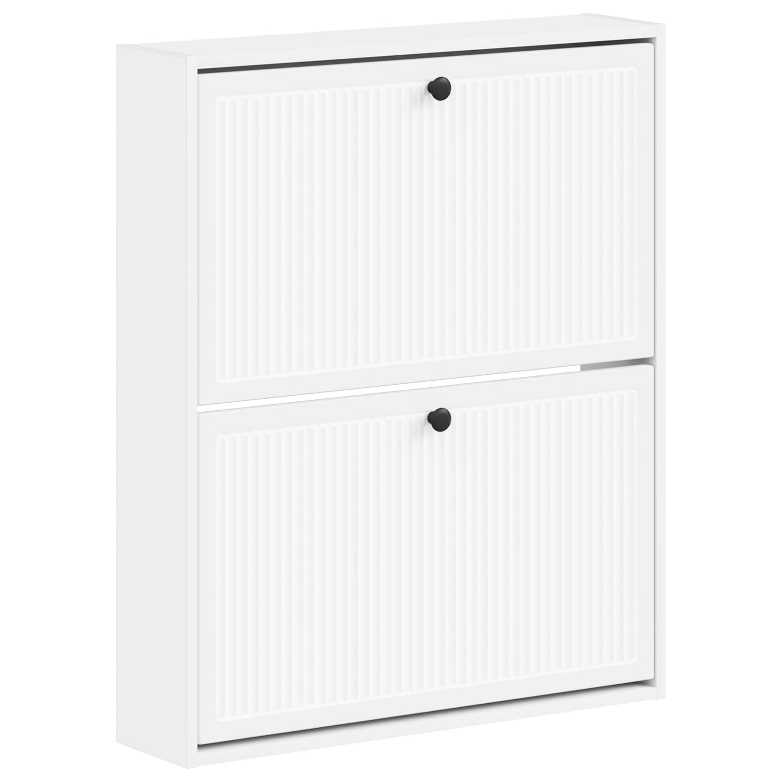 vidaXL Wandgemonteerde Schoenkast EDE 71 x 17 x 86 cm Bewerkt hout Wit