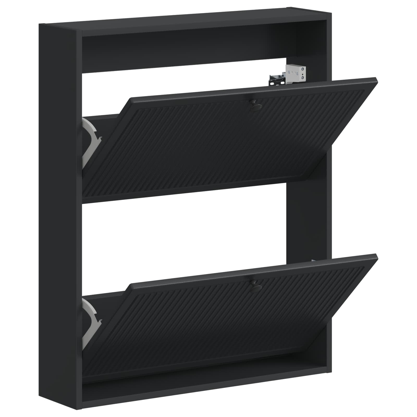 vidaXL Wandgemonteerde Schoenkast EDE 71 x 17 x 86 cm Bewerkt hout Wit