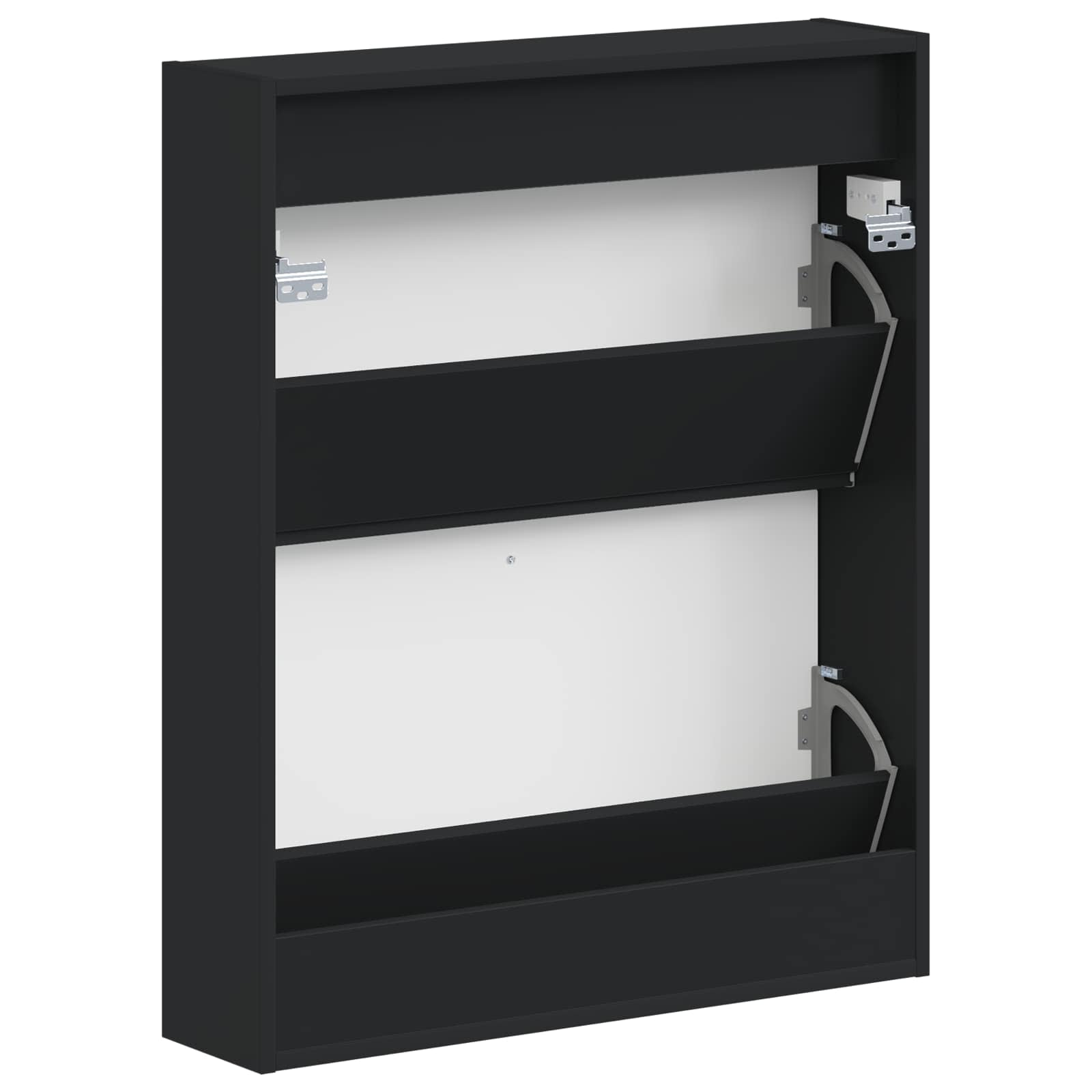 vidaXL Wandgemonteerde Schoenkast EDE 71 x 17 x 86 cm Bewerkt hout Wit