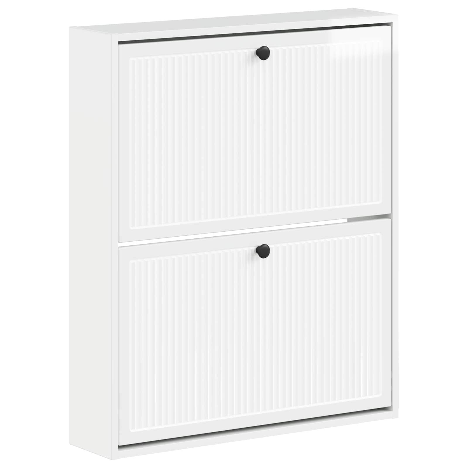 vidaXL Wandgemonteerde Schoenkast EDE 71 x 17 x 86 cm Bewerkt hout Wit