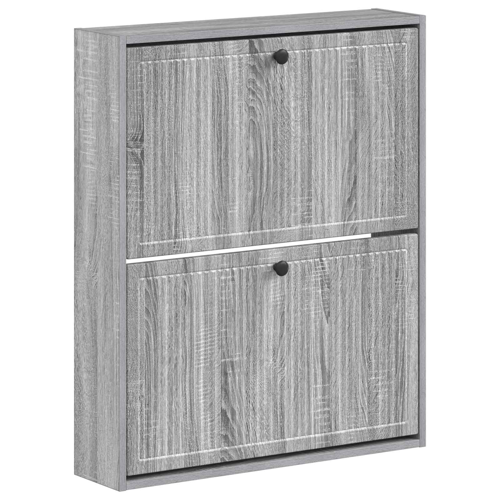 vidaXL Wandgemonteerde Schoenkast EDE 71 x 17 x 86 cm Bewerkt hout Wit