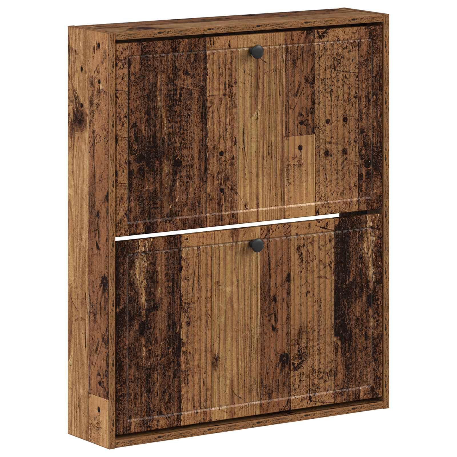 vidaXL Wandgemonteerde Schoenkast EDE 71 x 17 x 86 cm Bewerkt hout Wit