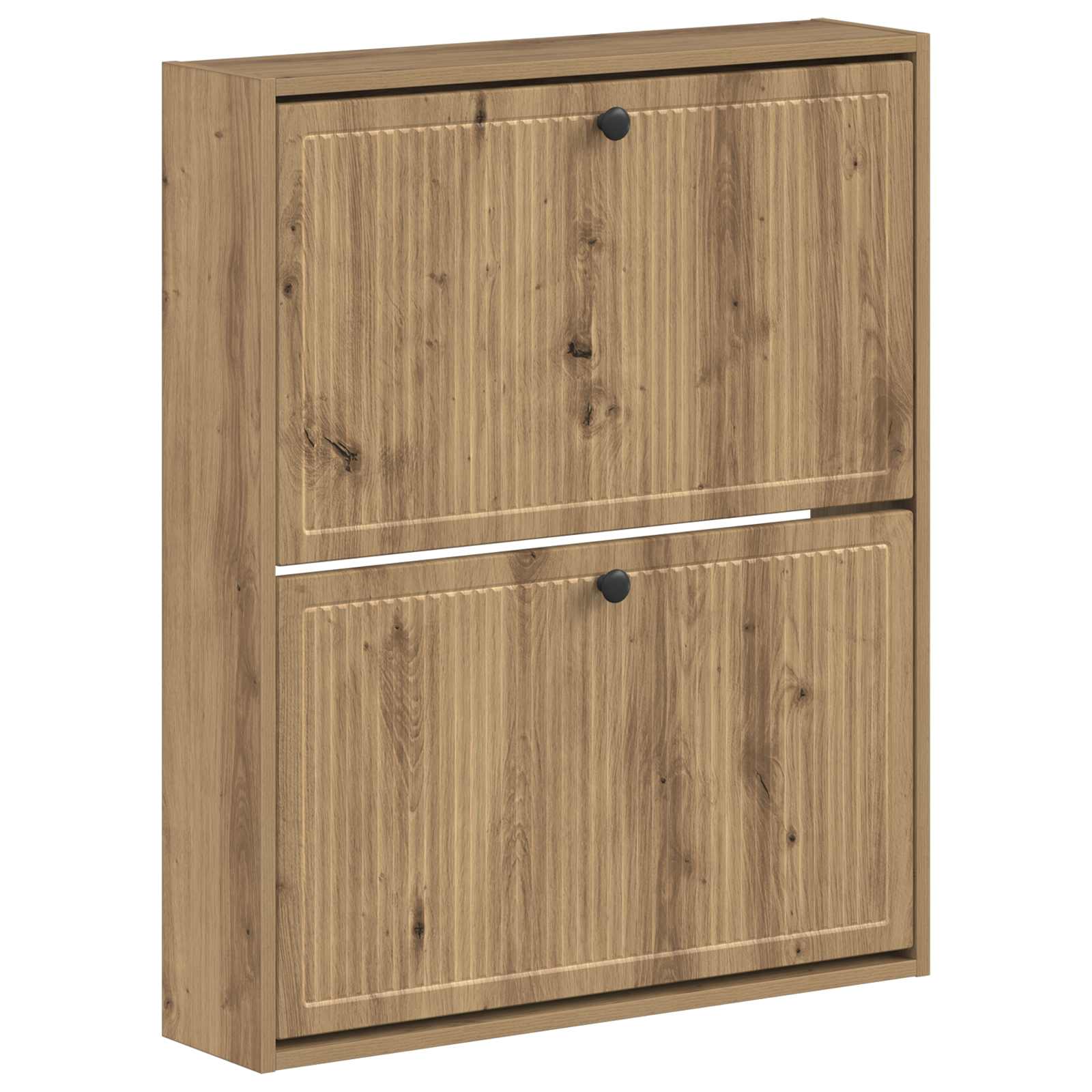 vidaXL Wandgemonteerde Schoenkast EDE 71 x 17 x 86 cm Bewerkt hout Wit