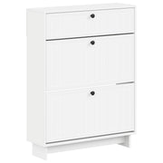 vidaXL Schoenenkast EDE 78 x 24 x 103 cm Bewerkt hout Wit