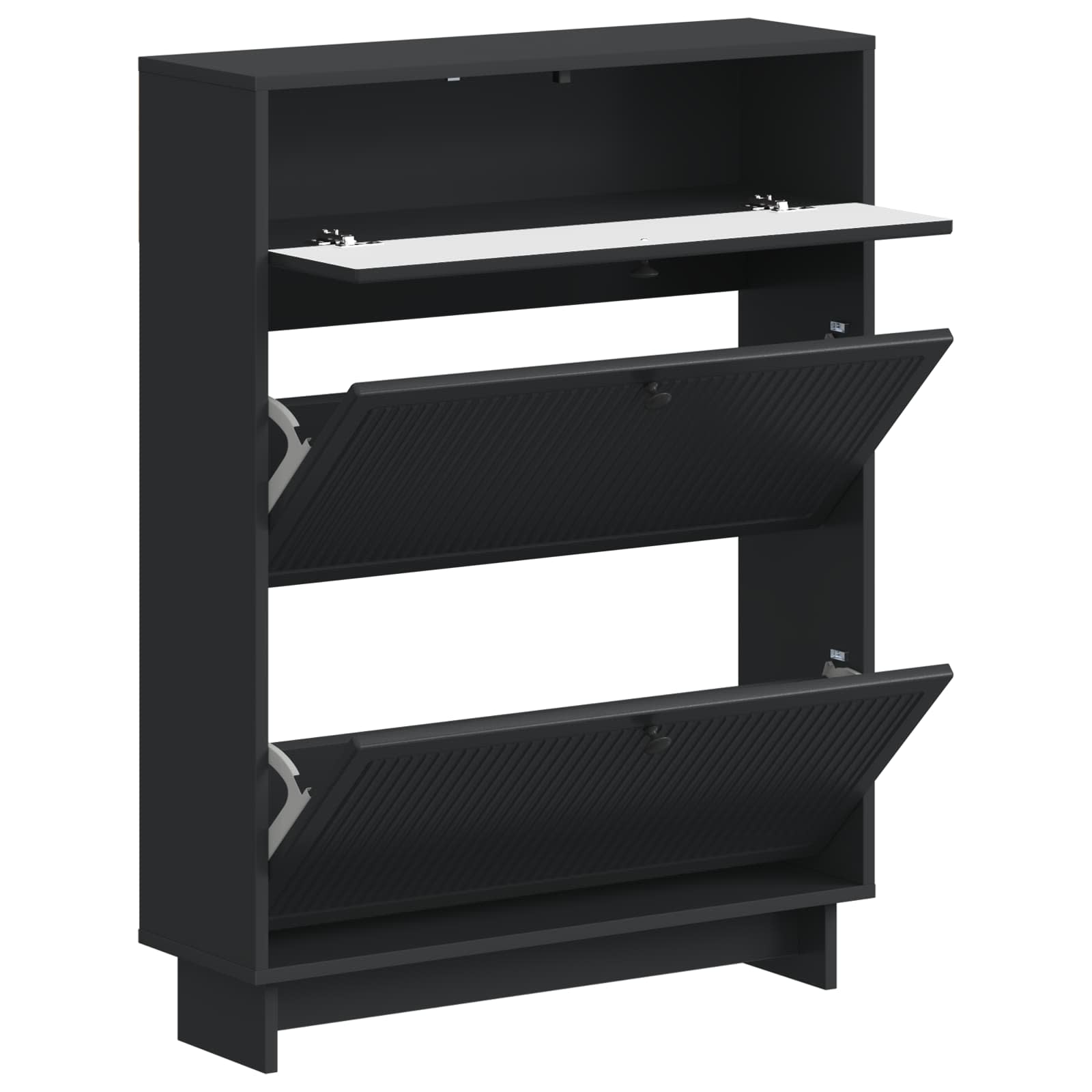 vidaXL Schoenenkast EDE 78 x 24 x 103 cm Bewerkt hout Wit