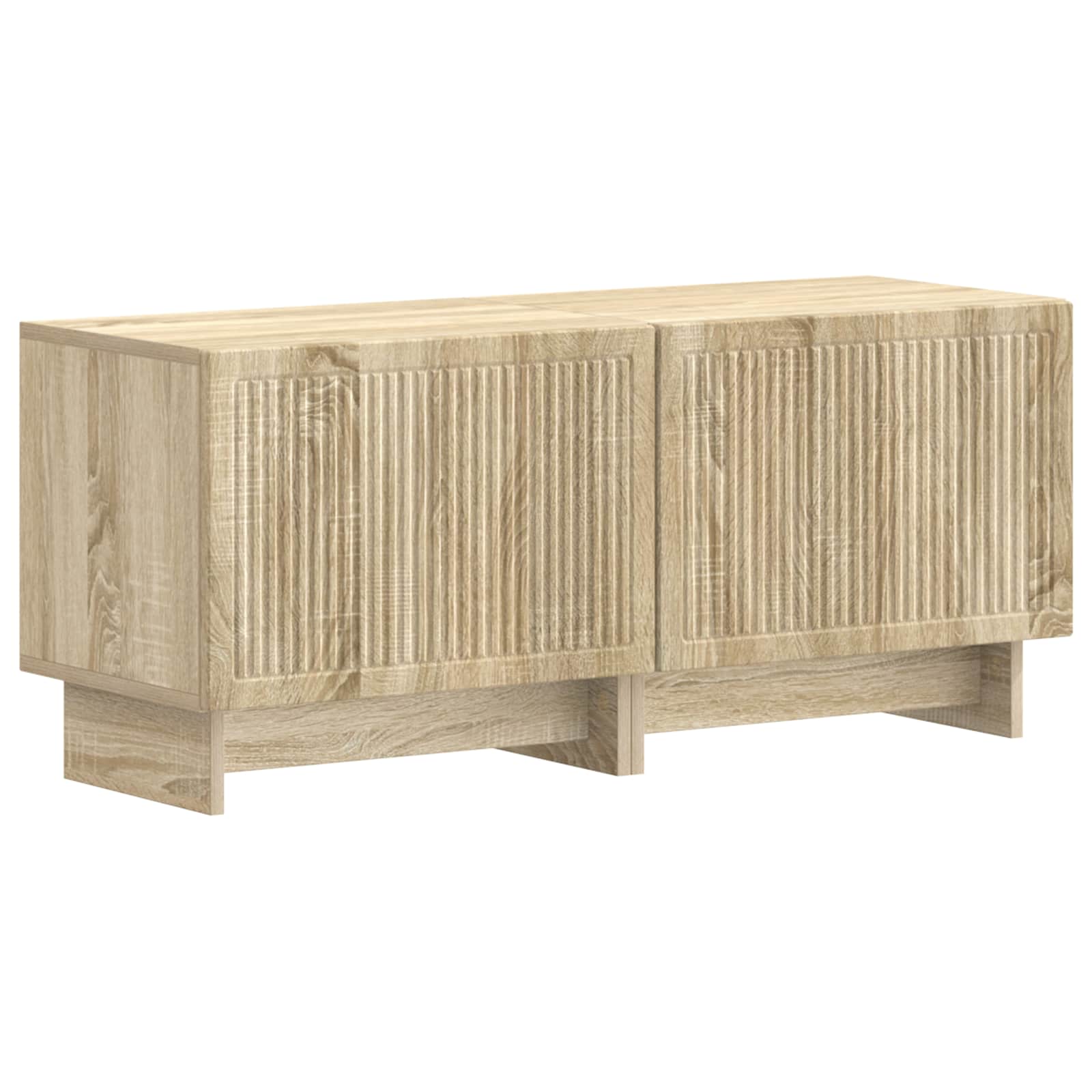 vidaXL Tv-meubel Wit Bewerkt hout