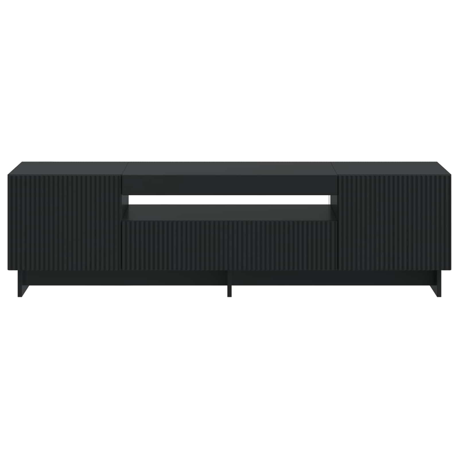 vidaXL LED tv-meubel Wit Bewerkt hout
