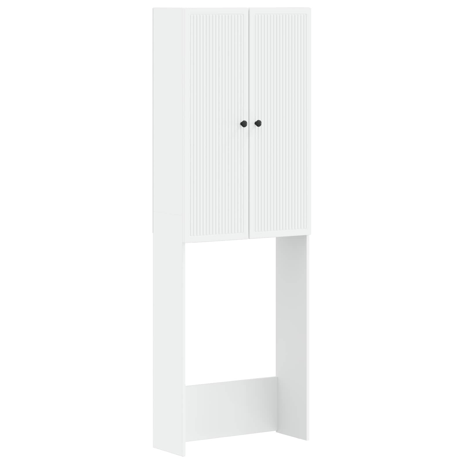 vidaXL Toiletkast EDE Wit 66 x 25,5 x 190 cm Bewerkt hout