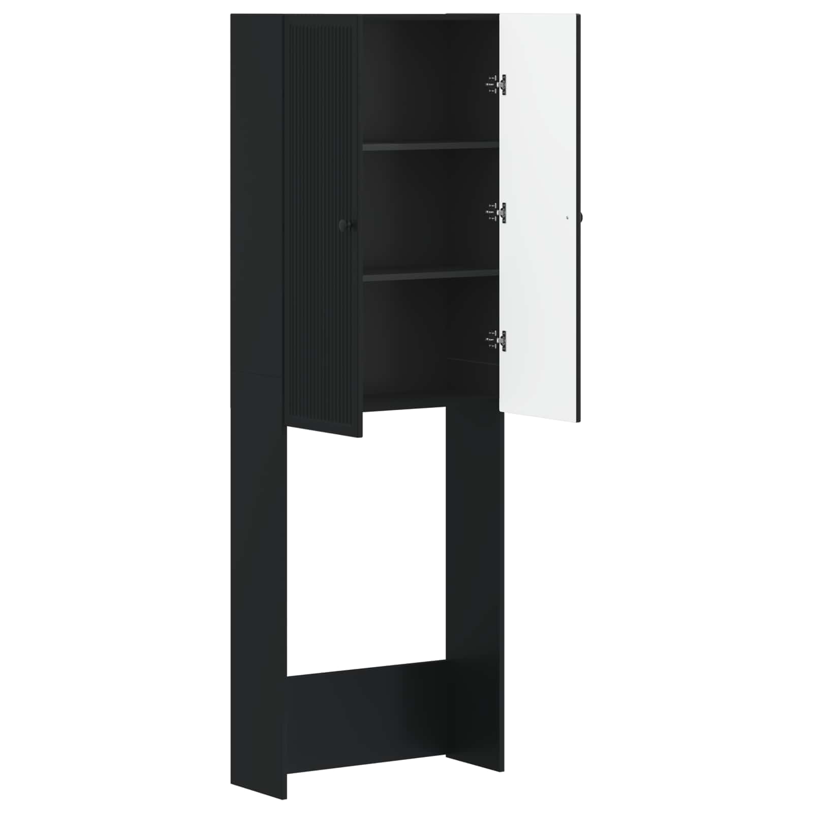 vidaXL Toiletkast EDE Wit 66 x 25,5 x 190 cm Bewerkt hout