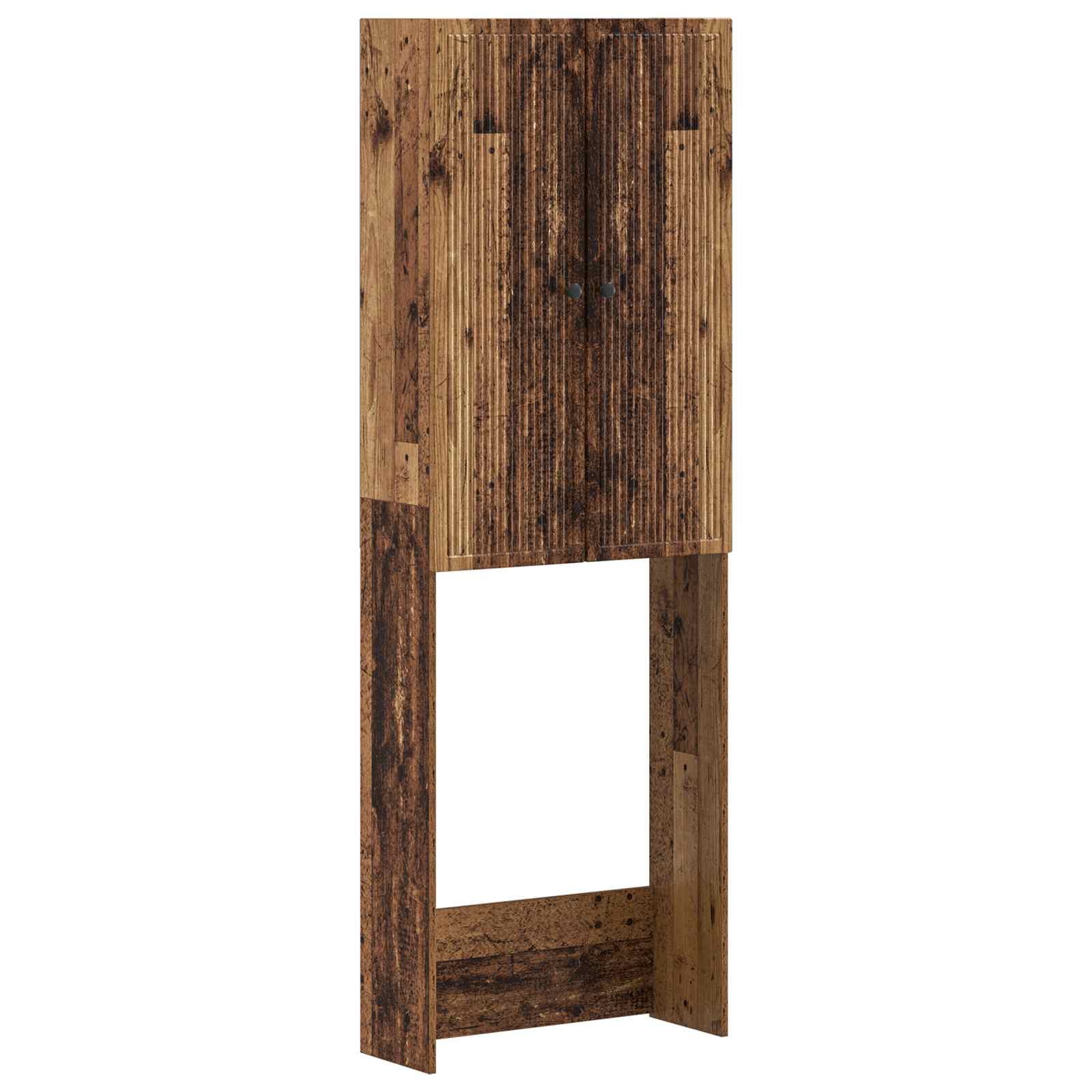 vidaXL Toiletkast EDE Wit 66 x 25,5 x 190 cm Bewerkt hout