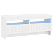vidaXL LED tv-meubel Wit Bewerkt hout