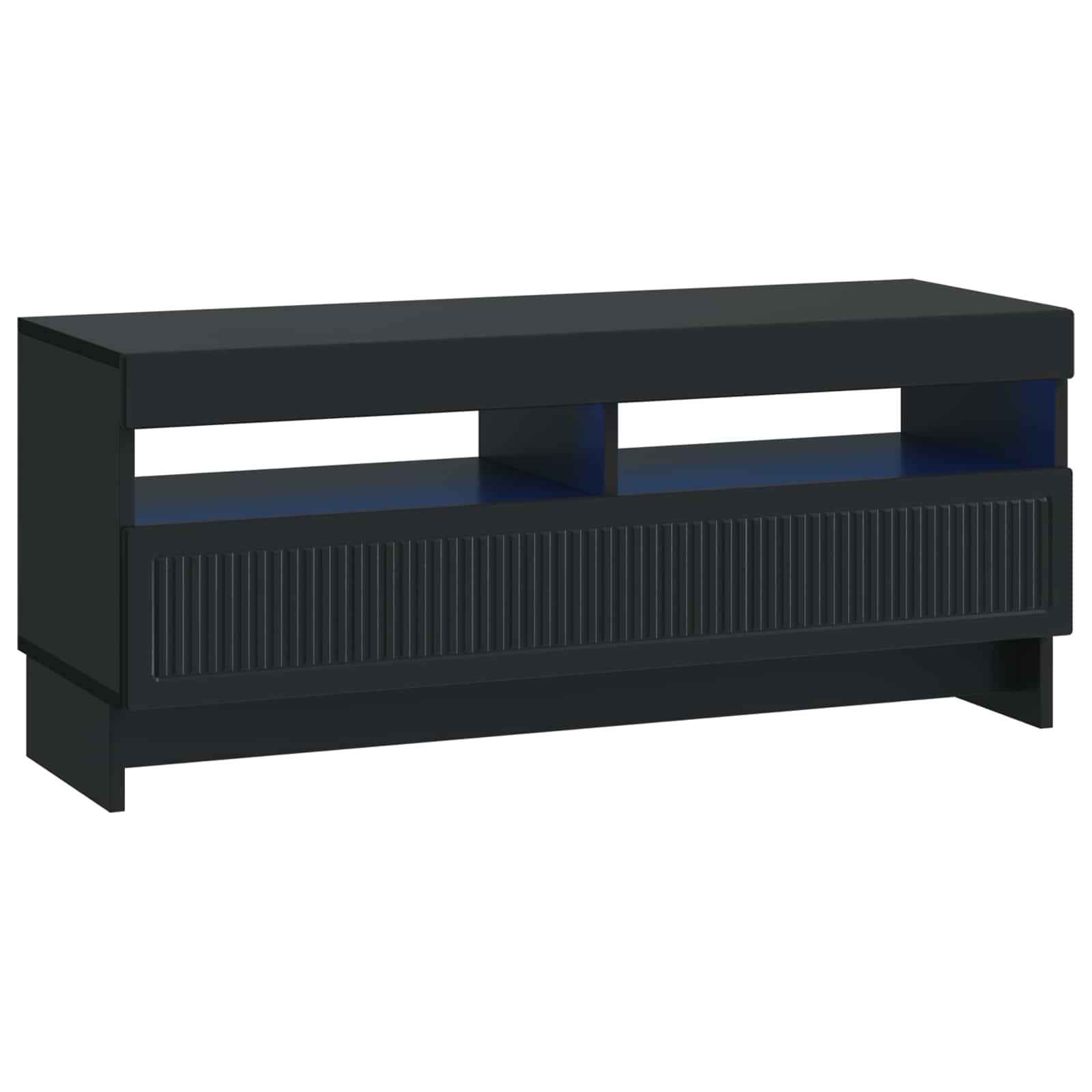 vidaXL LED tv-meubel Wit Bewerkt hout