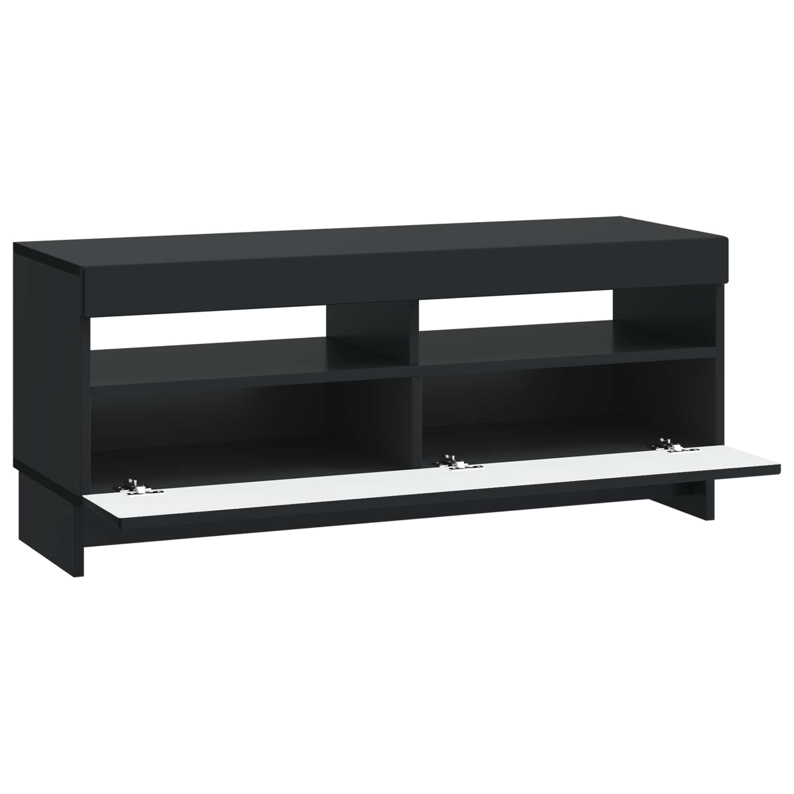 vidaXL LED tv-meubel Wit Bewerkt hout