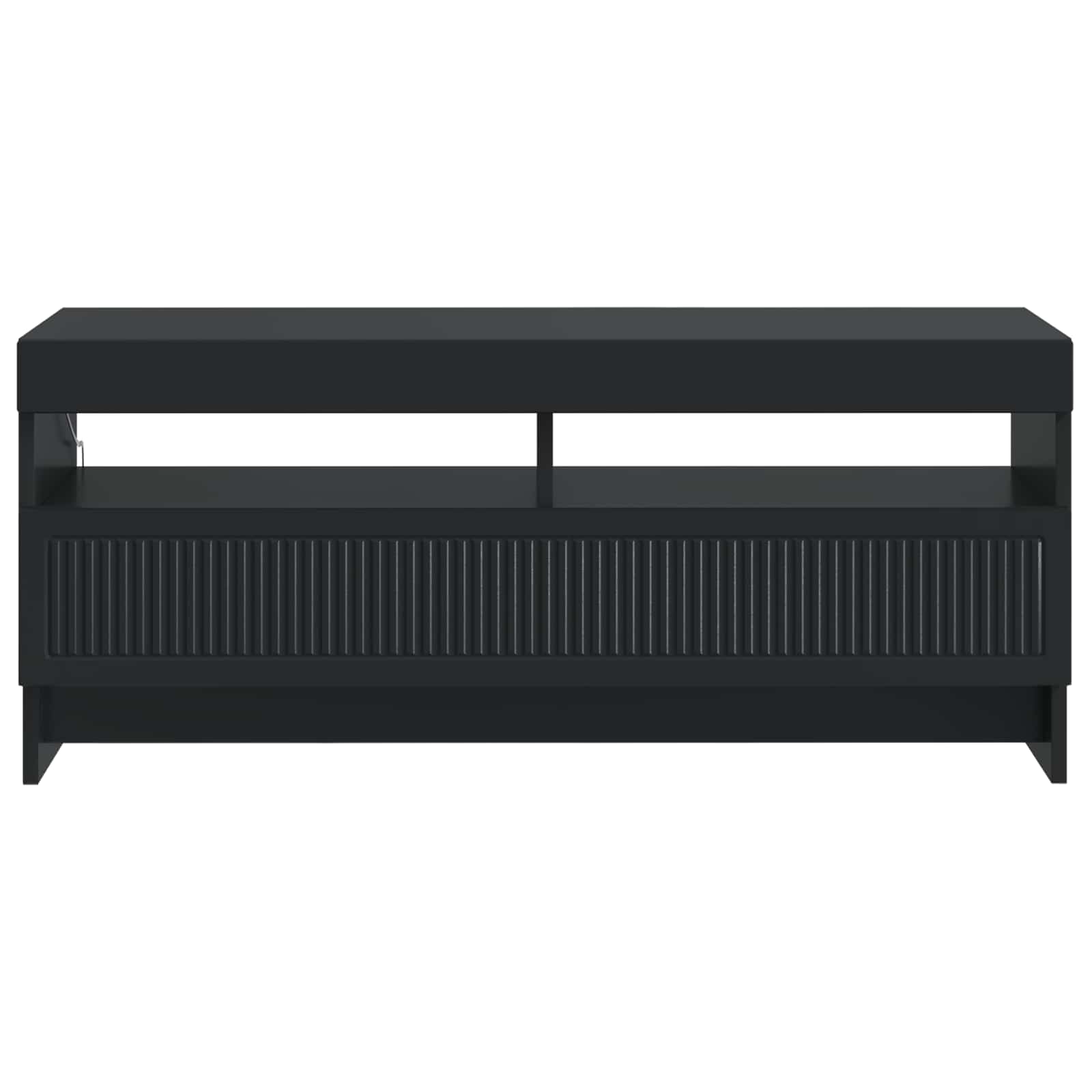 vidaXL LED tv-meubel Wit Bewerkt hout