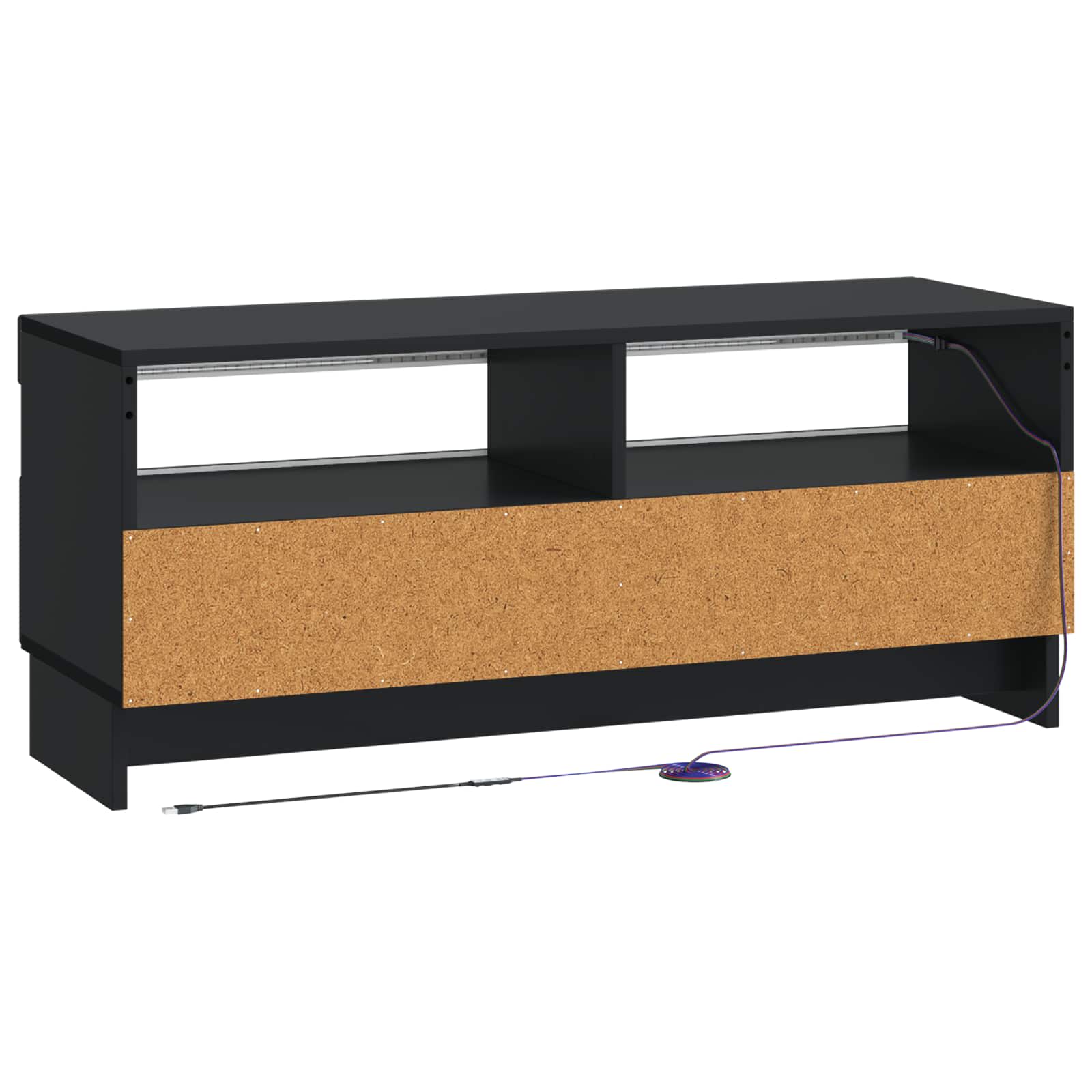 vidaXL LED tv-meubel Wit Bewerkt hout