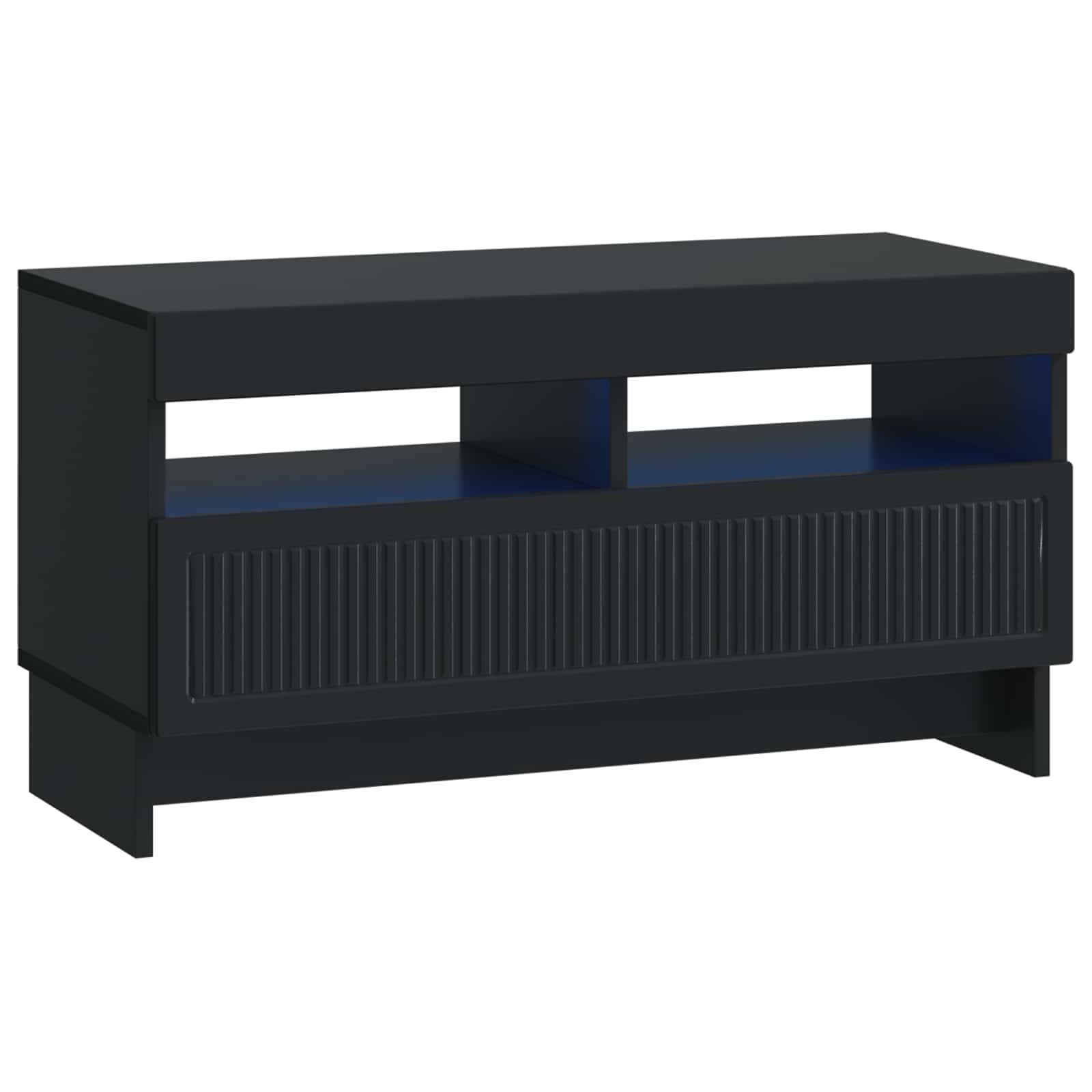 vidaXL LED tv-meubel Wit Bewerkt hout