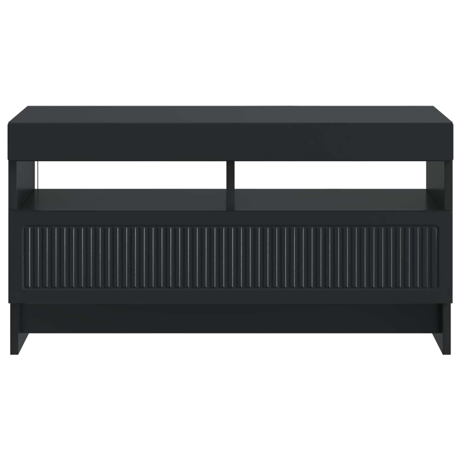 vidaXL LED tv-meubel Wit Bewerkt hout