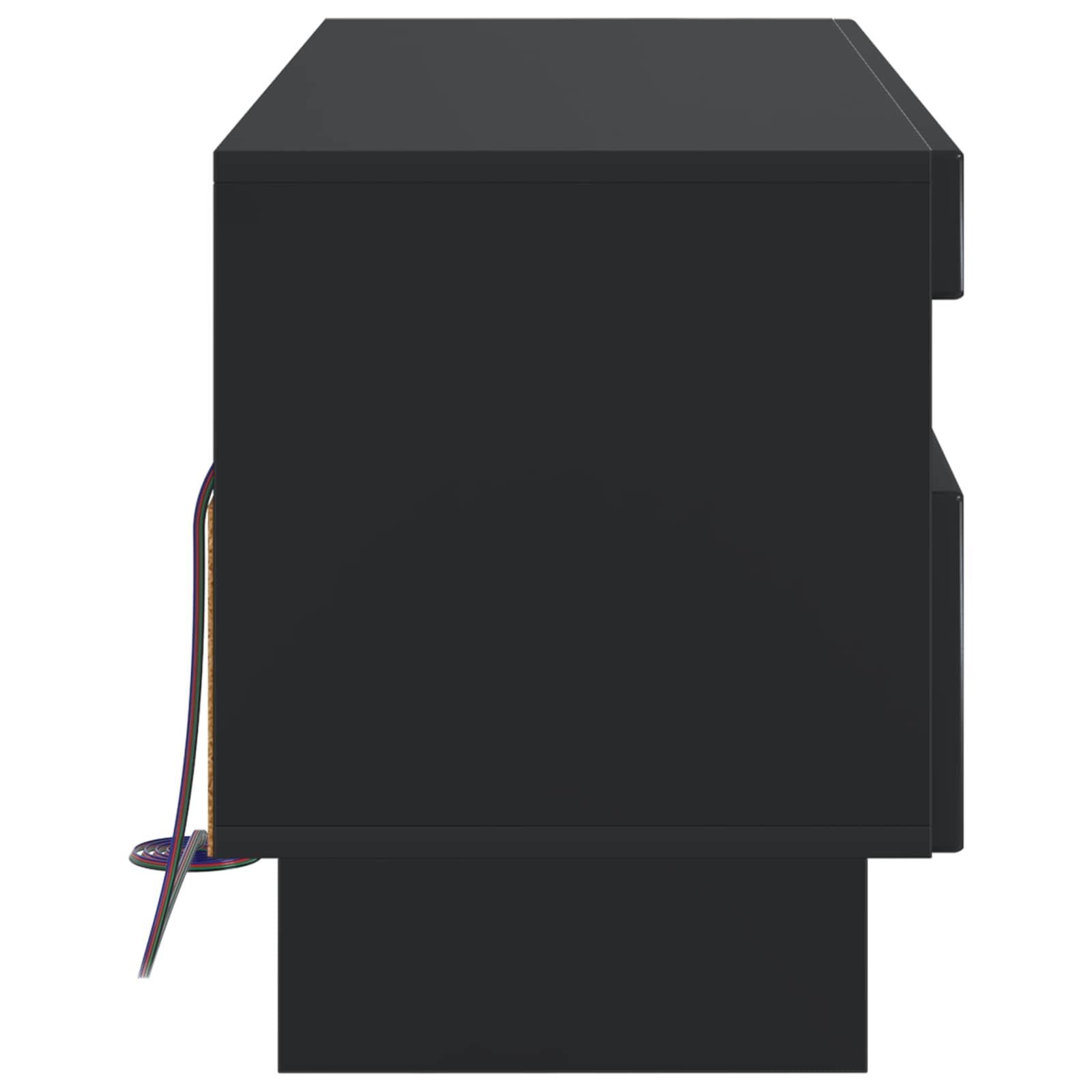 vidaXL LED tv-meubel Wit Bewerkt hout