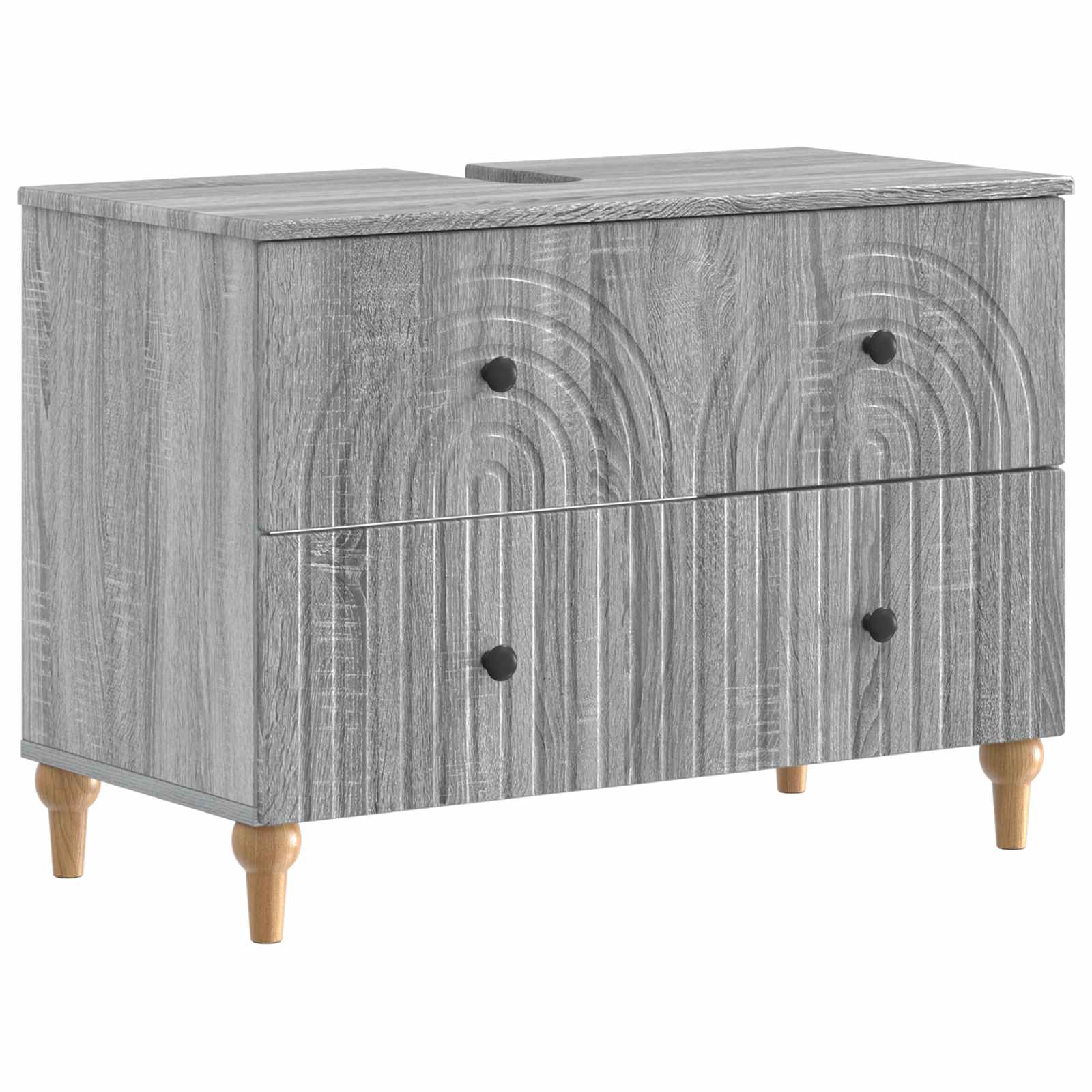 vidaXL Badkamer wastafelkast ALKMAAR Wit 82 x 41 x 59 cm Bewerkt hout