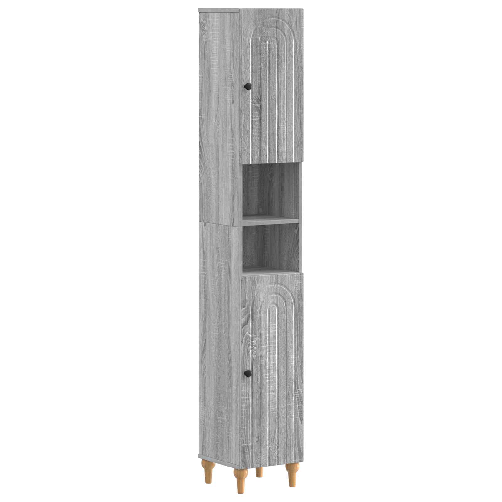 vidaXL Badkamerkast met Open Plank ALKMAAR Wit 30 x 31 x 190 cm