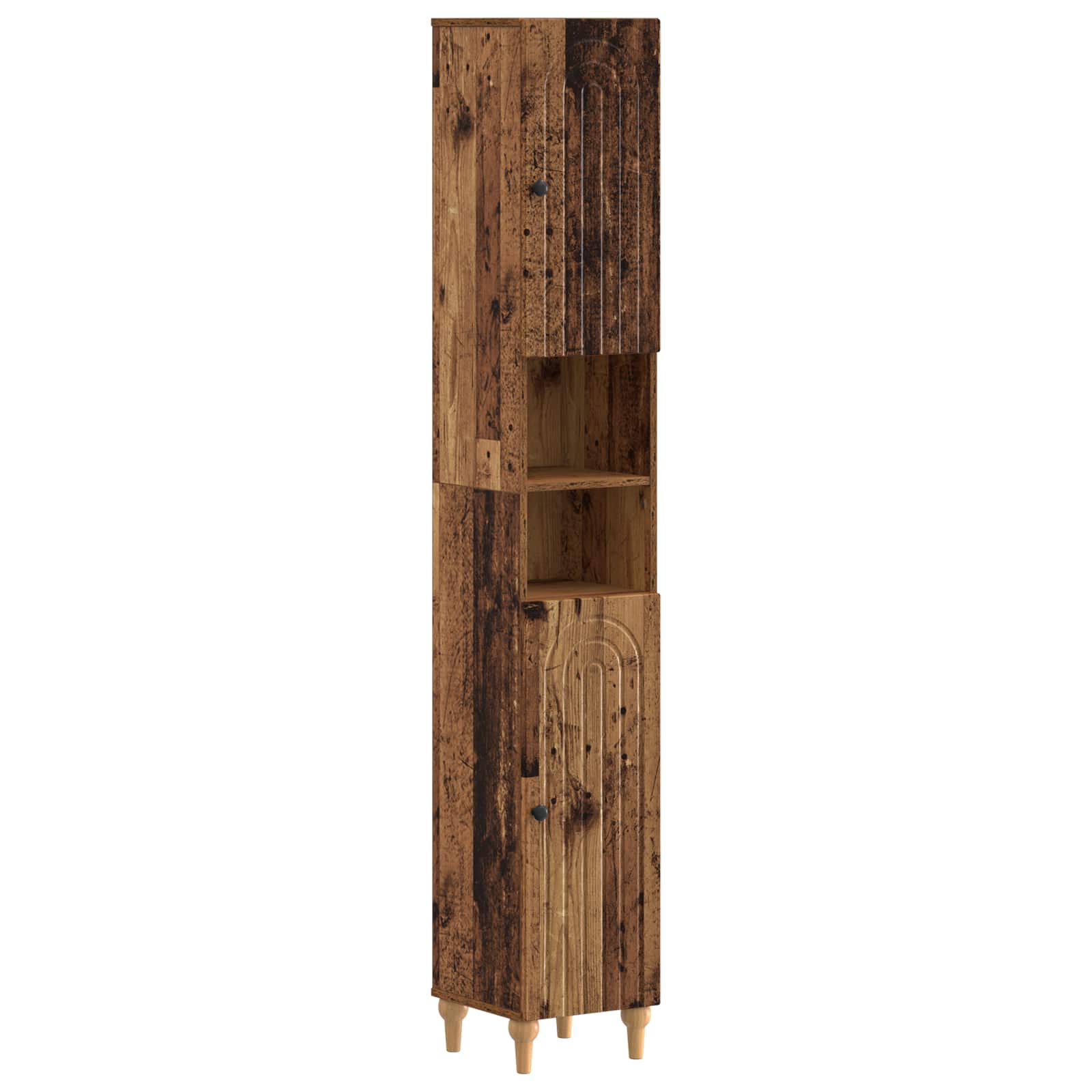 vidaXL Badkamerkast met Open Plank ALKMAAR Wit 30 x 31 x 190 cm