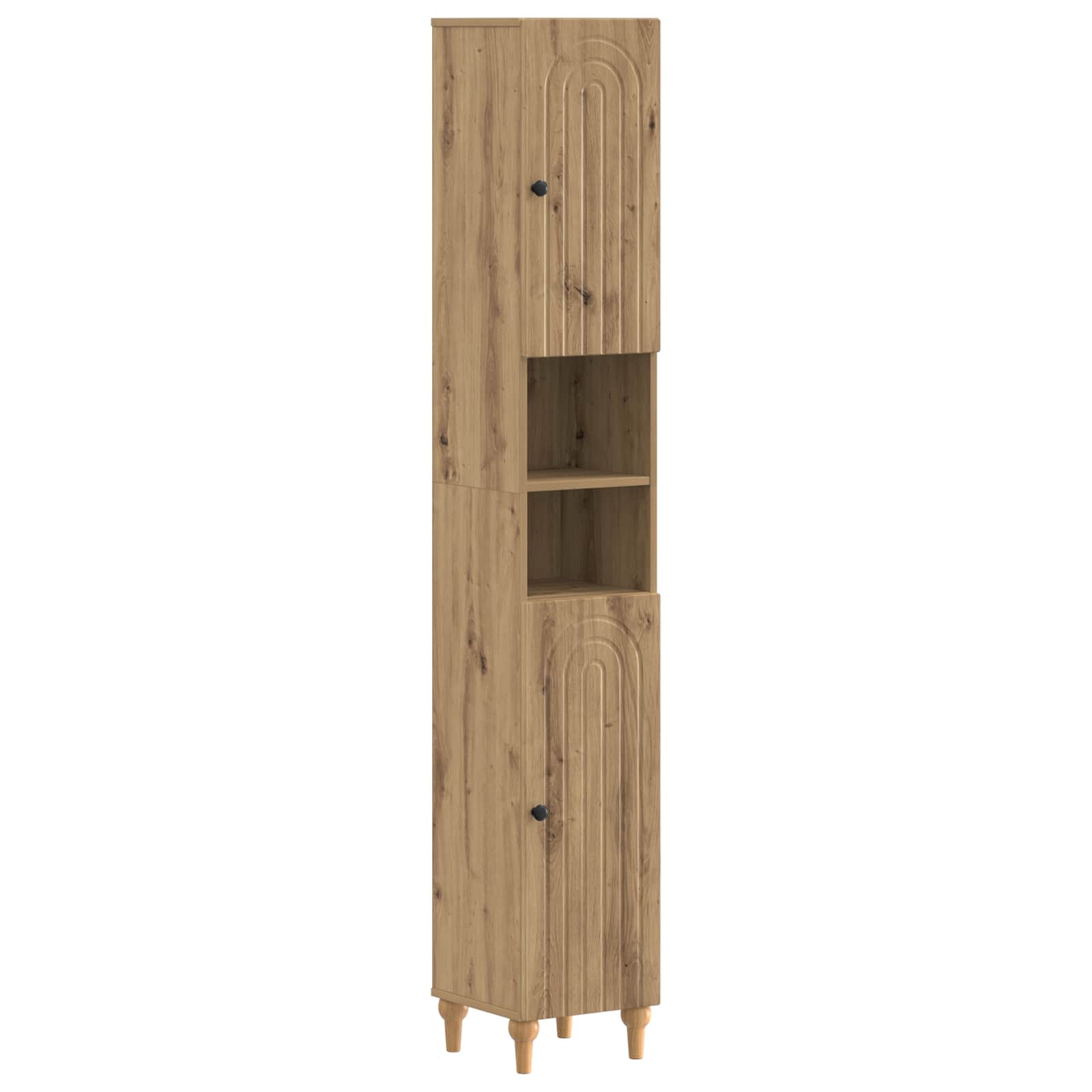 vidaXL Badkamerkast met Open Plank ALKMAAR Wit 30 x 31 x 190 cm