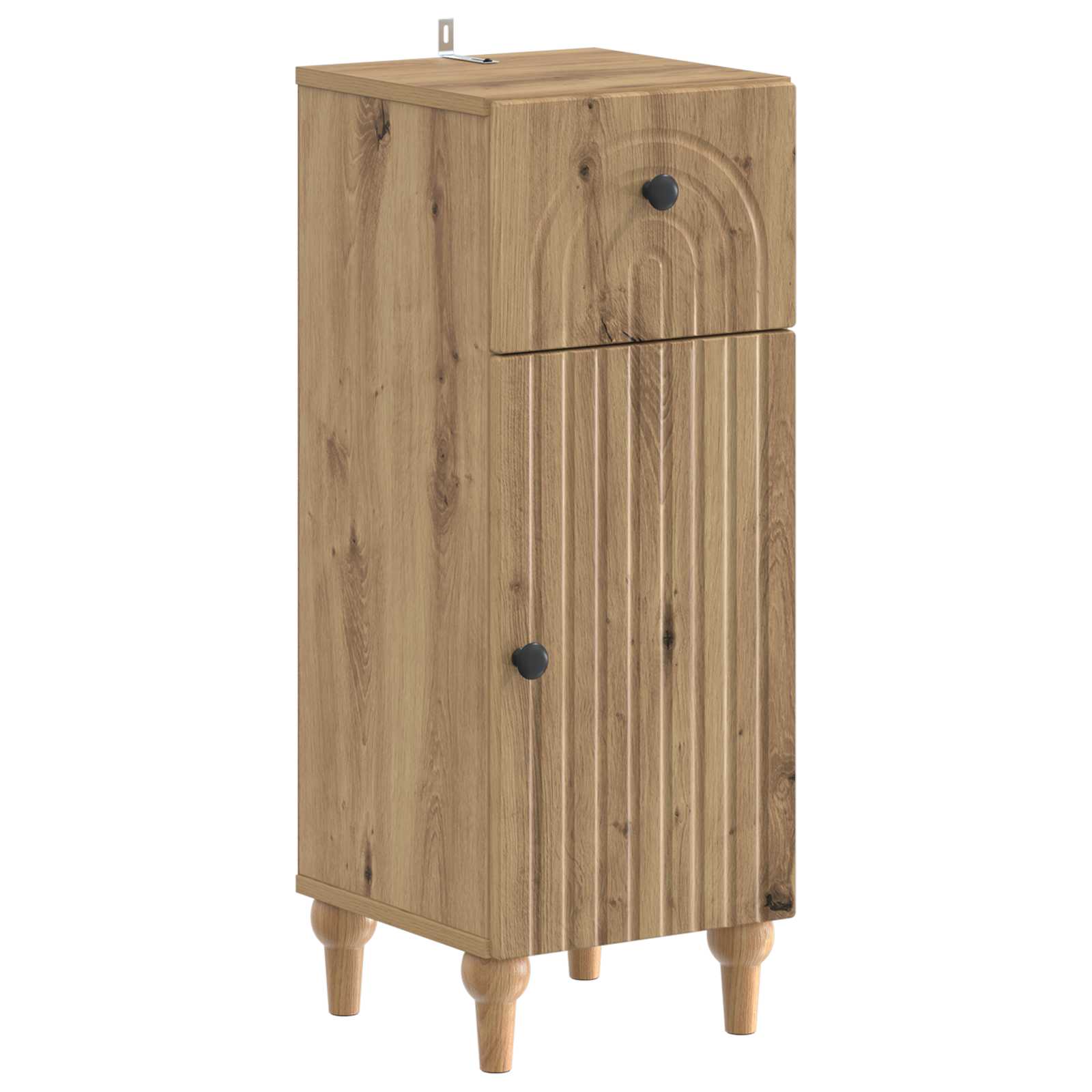 vidaXL Badkamer Opbergkast ALKMAAR Wit 30 x 31 x 80 cm Bewerkt hout