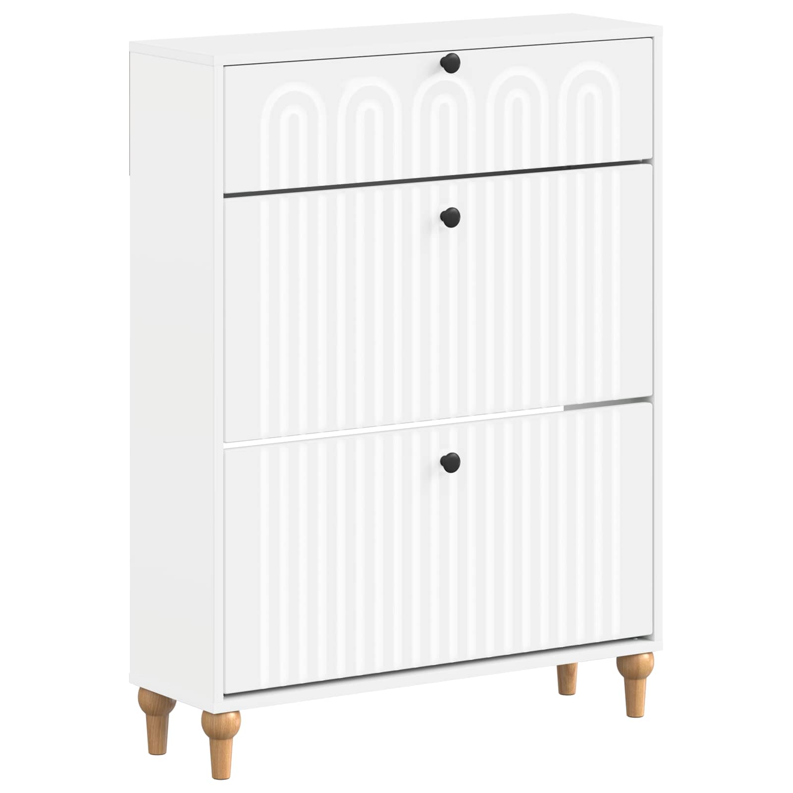 vidaXL Schoenenkast ALKMAAR 78 x 24 x 103 cm Bewerkt hout Wit