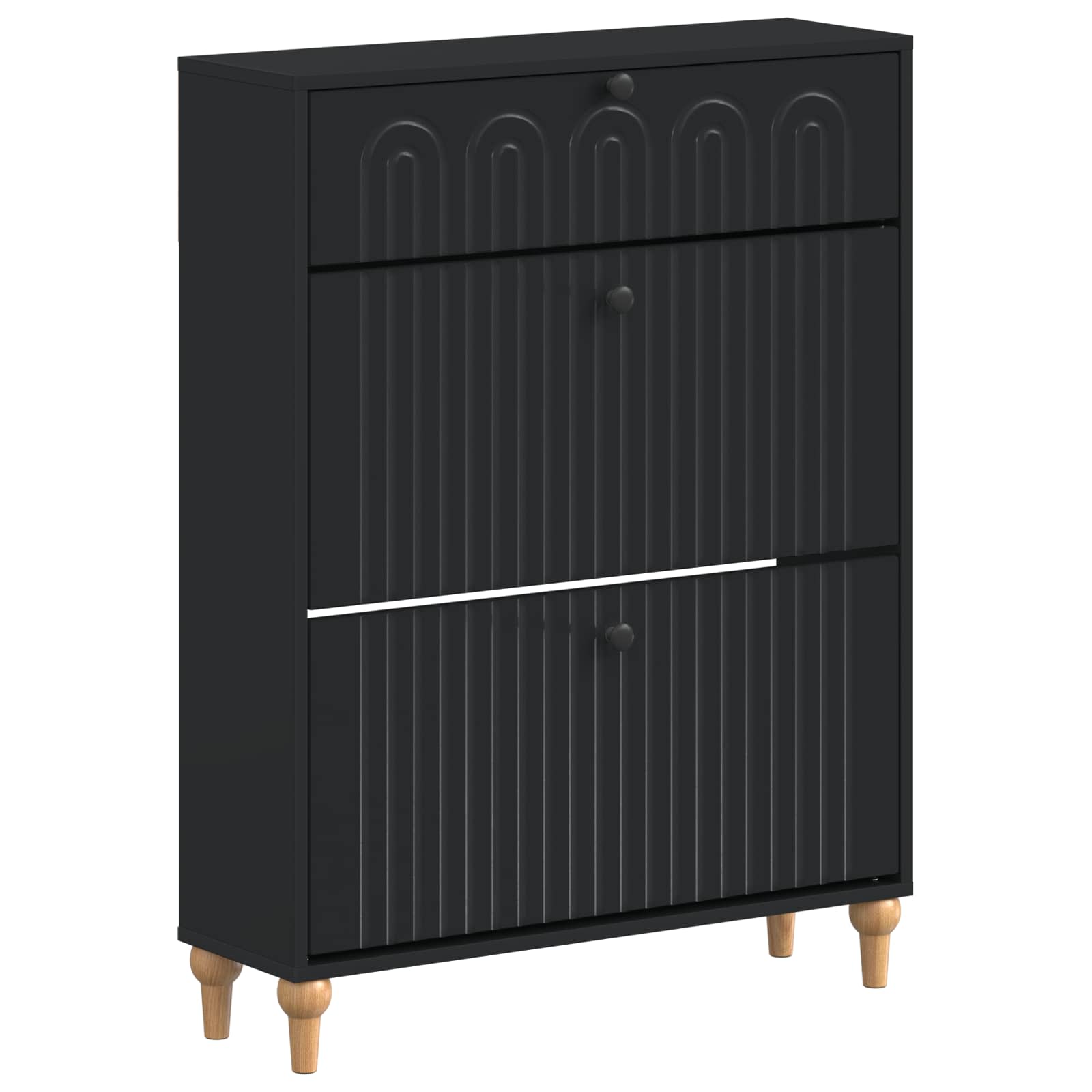 vidaXL Schoenenkast ALKMAAR 78 x 24 x 103 cm Bewerkt hout Wit