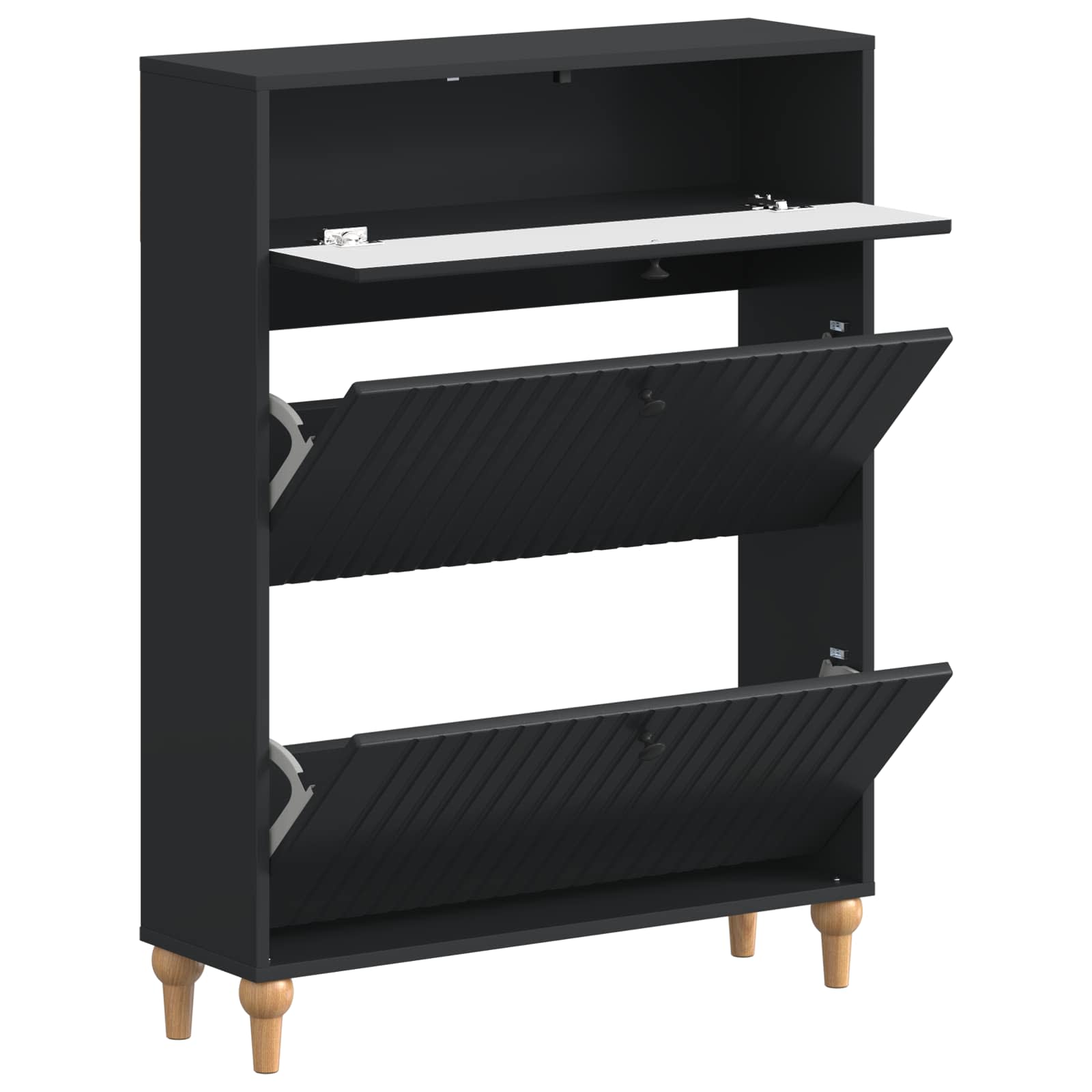 vidaXL Schoenenkast ALKMAAR 78 x 24 x 103 cm Bewerkt hout Wit