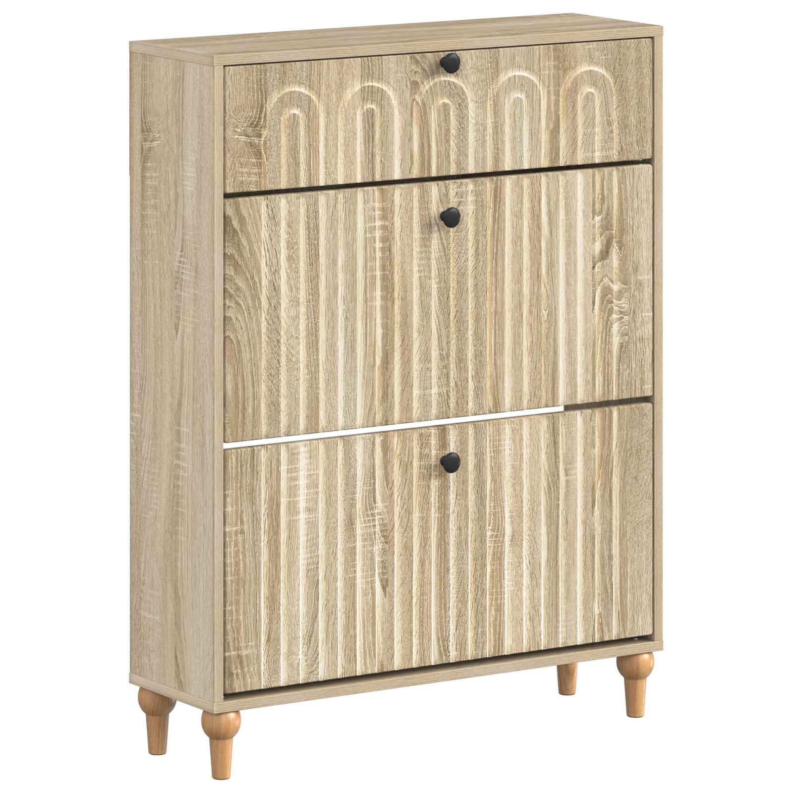 vidaXL Schoenenkast ALKMAAR 78 x 24 x 103 cm Bewerkt hout Wit