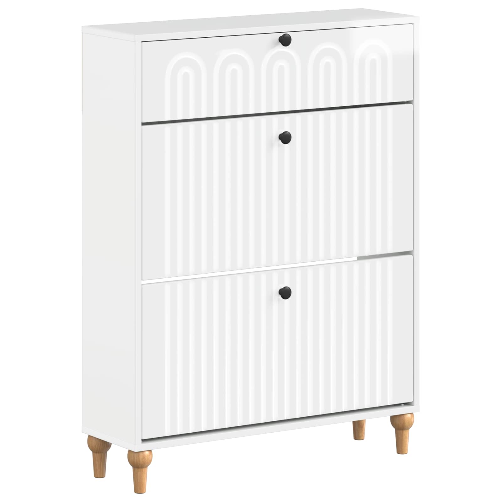 vidaXL Schoenenkast ALKMAAR 78 x 24 x 103 cm Bewerkt hout Wit