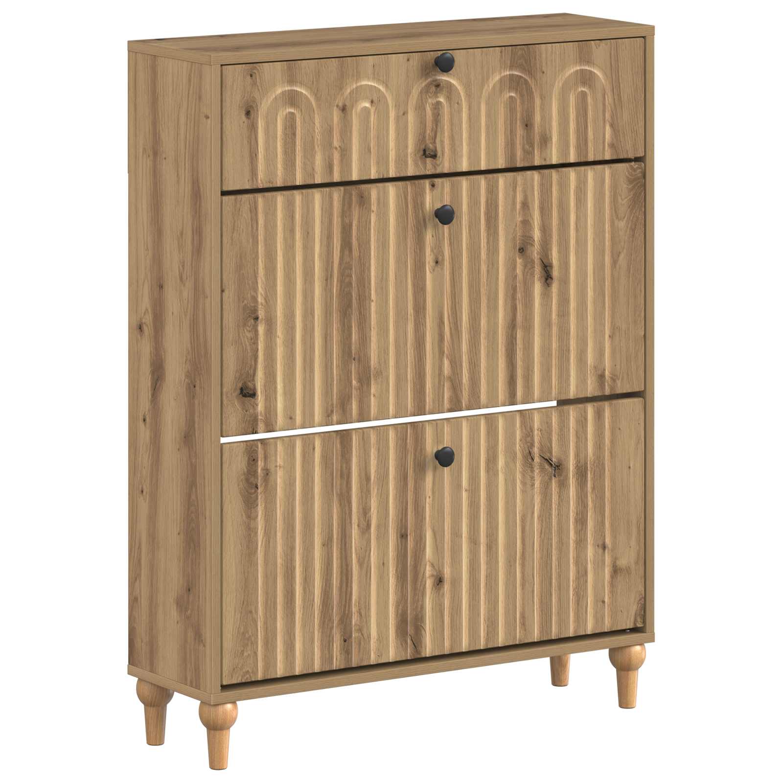 vidaXL Schoenenkast ALKMAAR 78 x 24 x 103 cm Bewerkt hout Wit