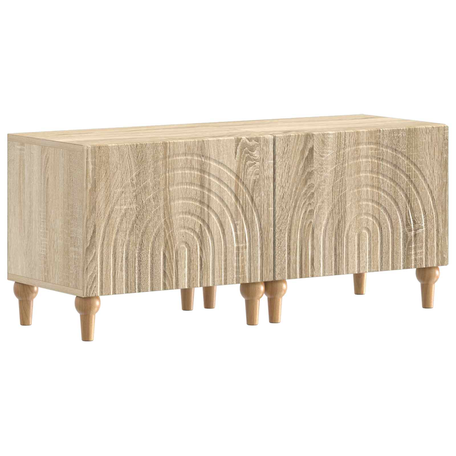 vidaXL Tv-meubel Wit Bewerkt hout