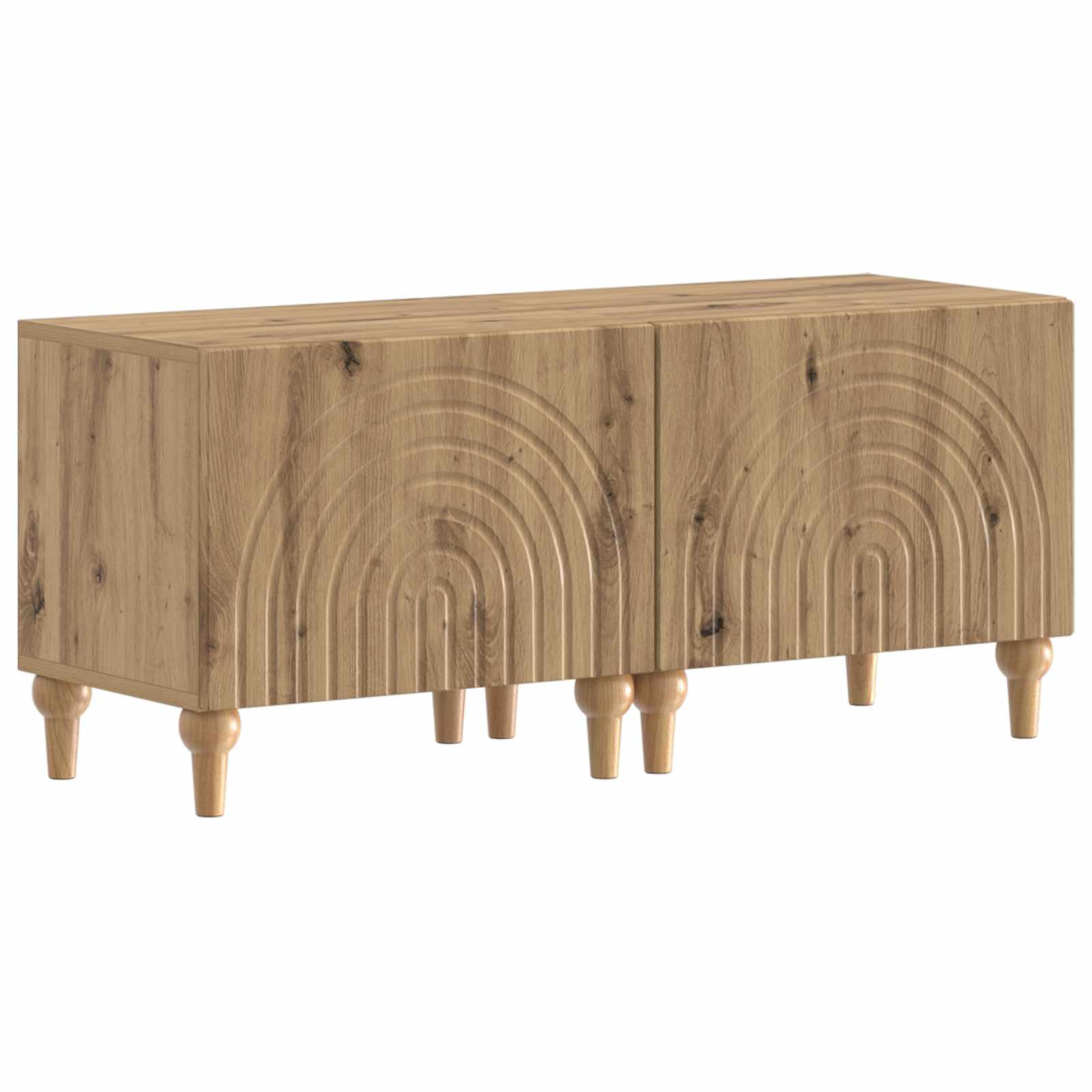 vidaXL Tv-meubel Wit Bewerkt hout